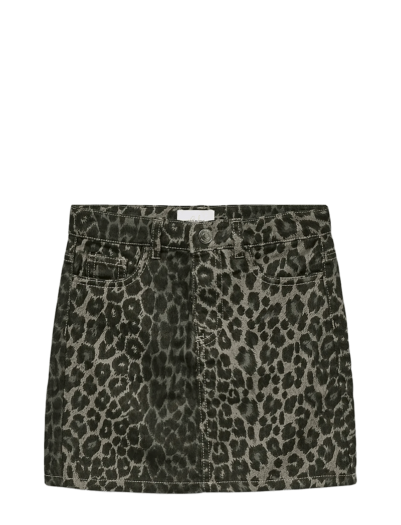 Vero Moda Girl - VMLENORA MR SHORT LEO SKIRT GIRL - jupes courtes - brushed nickel - 1