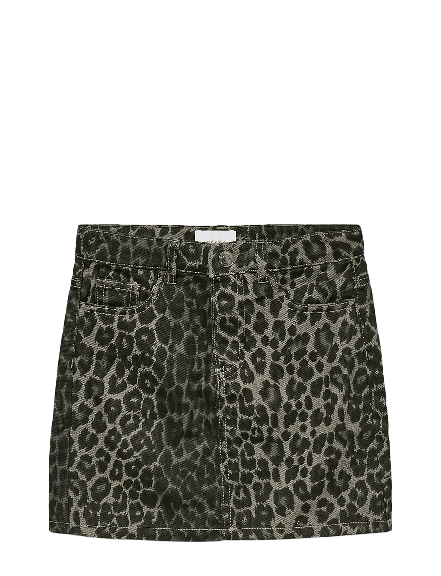 Vero Moda Girl - VMLENORA MR SHORT LEO SKIRT GIRL - jupes courtes - brushed nickel - 1