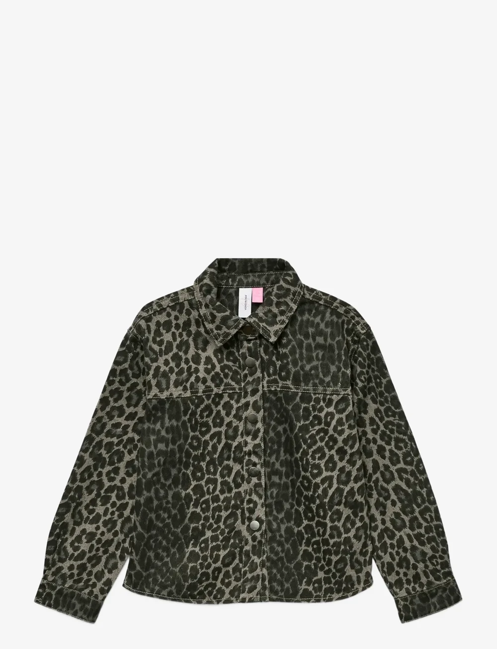 Vero Moda Girl - VMLENORA HAYDEN LS LEO DENIM SHIRT GIRL - langärmlige hemden - brushed nickel - 0