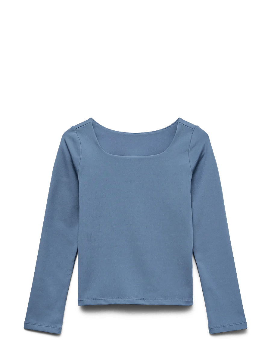 Vero Moda Girl - VMMILLION LS SQUARE TOP JRS GIRL NOOS - bluser & tunikaer - china blue - 1