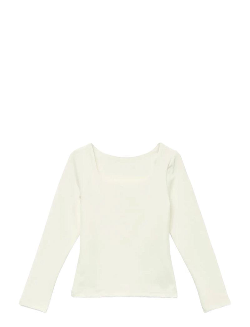 Vero Moda Girl - VMMILLION LS SQUARE TOP JRS GIRL NOOS - blusar & tunikor - snow white - 0