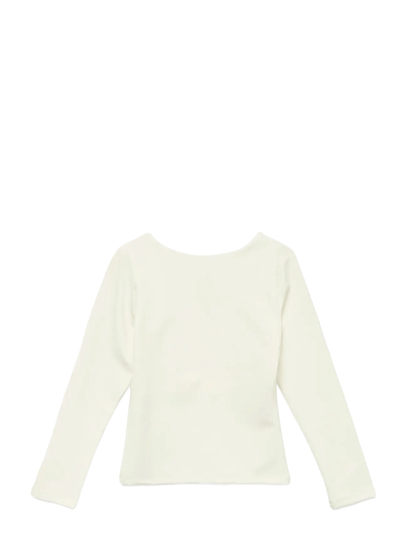 Vero Moda Girl - VMMILLION LS SQUARE TOP JRS GIRL NOOS - blusar & tunikor - snow white - 1