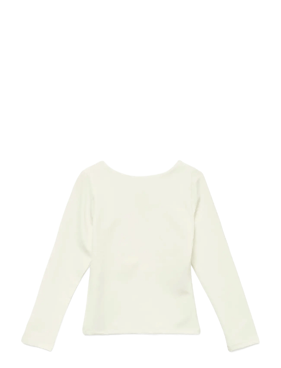 Vero Moda Girl - VMMILLION LS SQUARE TOP JRS GIRL NOOS - bluser & tunikaer - snow white - 1