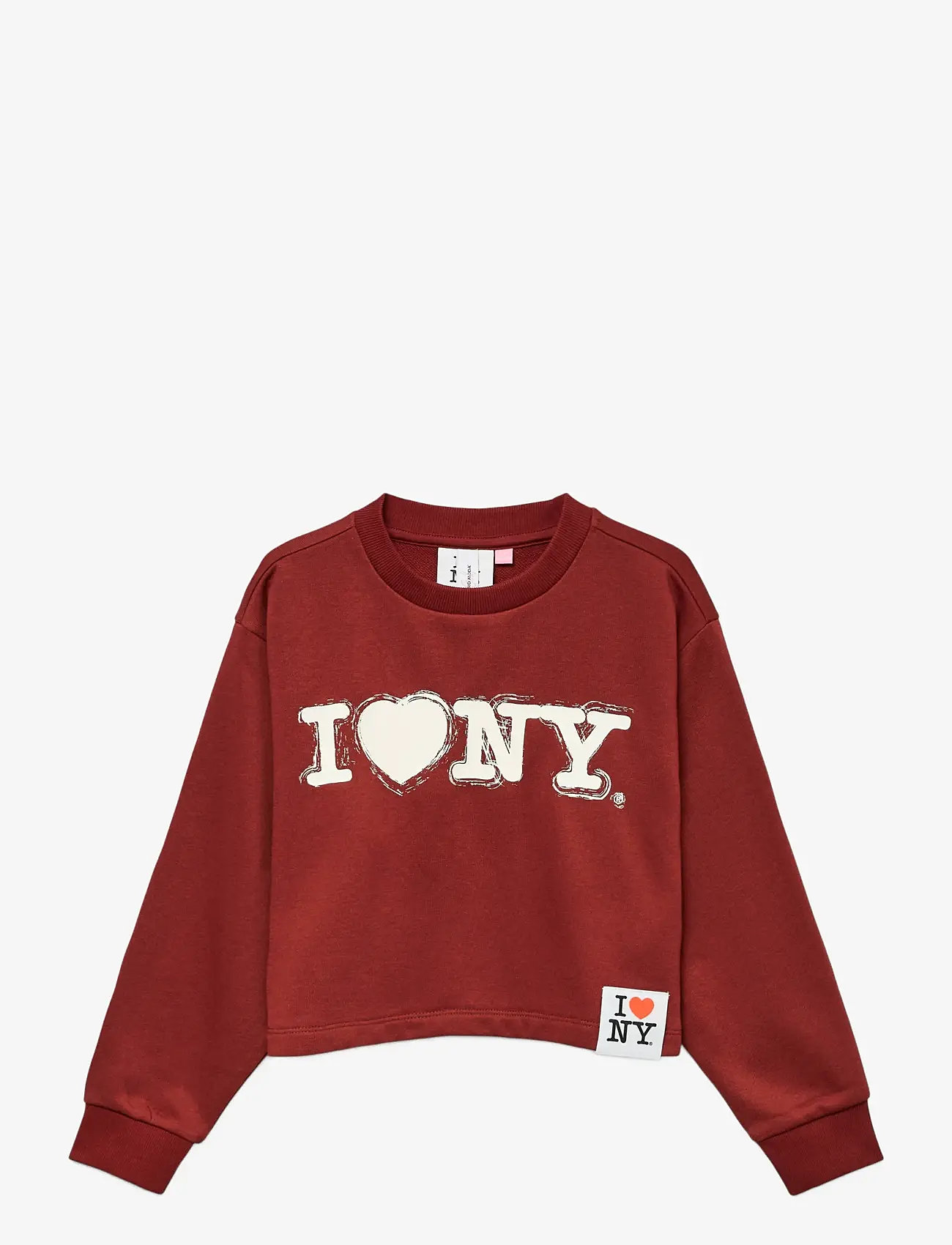Vero Moda Girl - VMNEWYORK RED LS SHORT SWEAT JRS GIRL - sweatshirts - syrah - 0