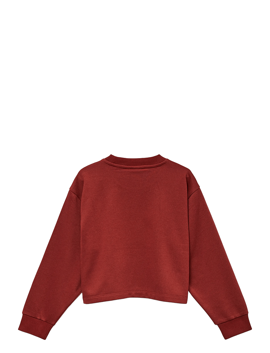 Vero Moda Girl - VMNEWYORK RED LS SHORT SWEAT JRS GIRL - sweatshirts - syrah - 1
