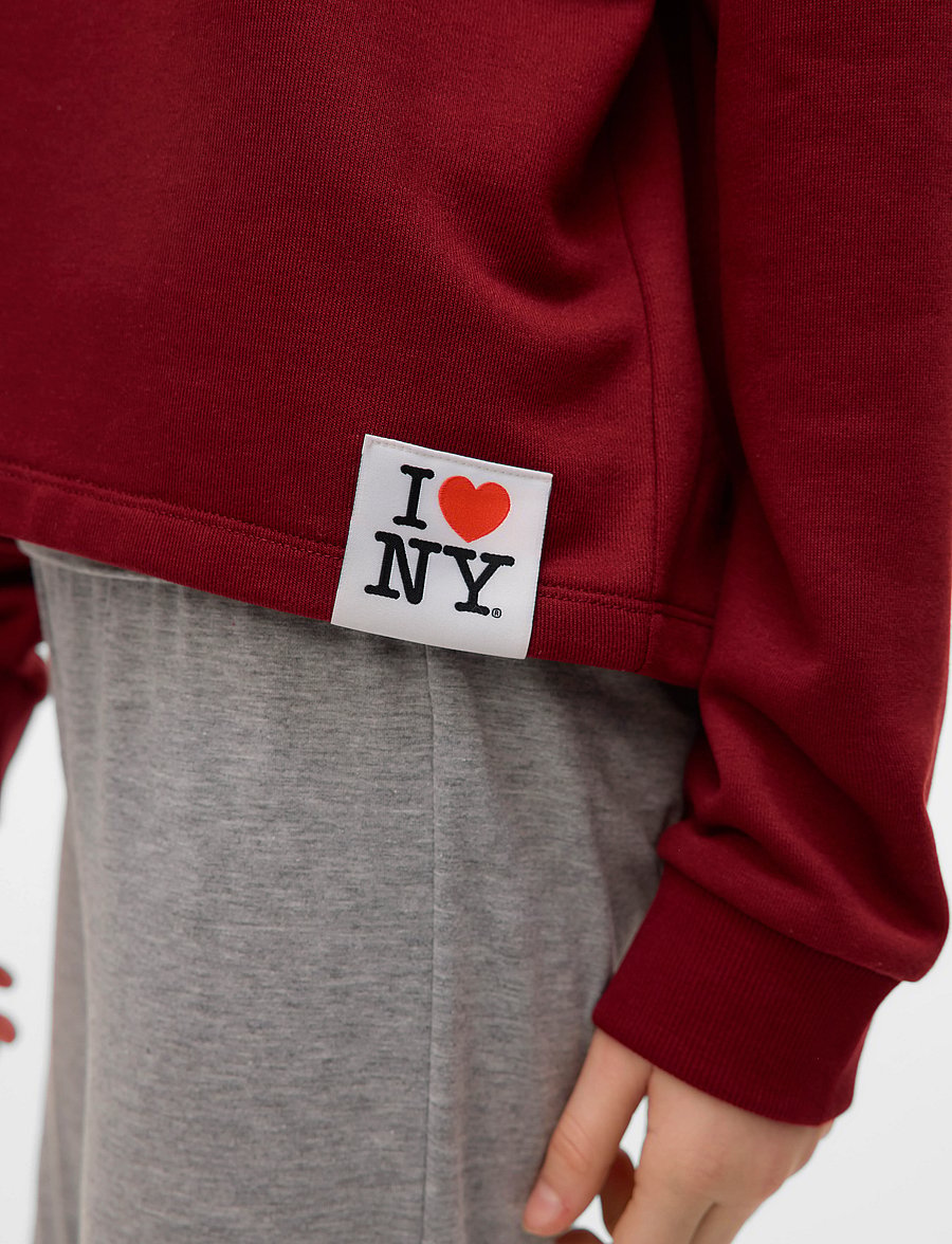 Vero Moda Girl - VMNEWYORK RED LS SHORT SWEAT JRS GIRL - sweatshirts - syrah - 3