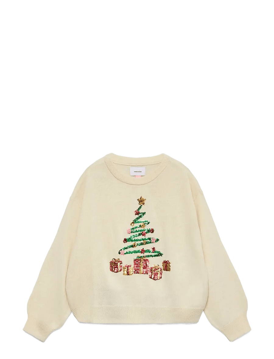 Vero Moda Girl - VMGLITTER LS O-NECK XMAS GIRL - pullover - birch - 1