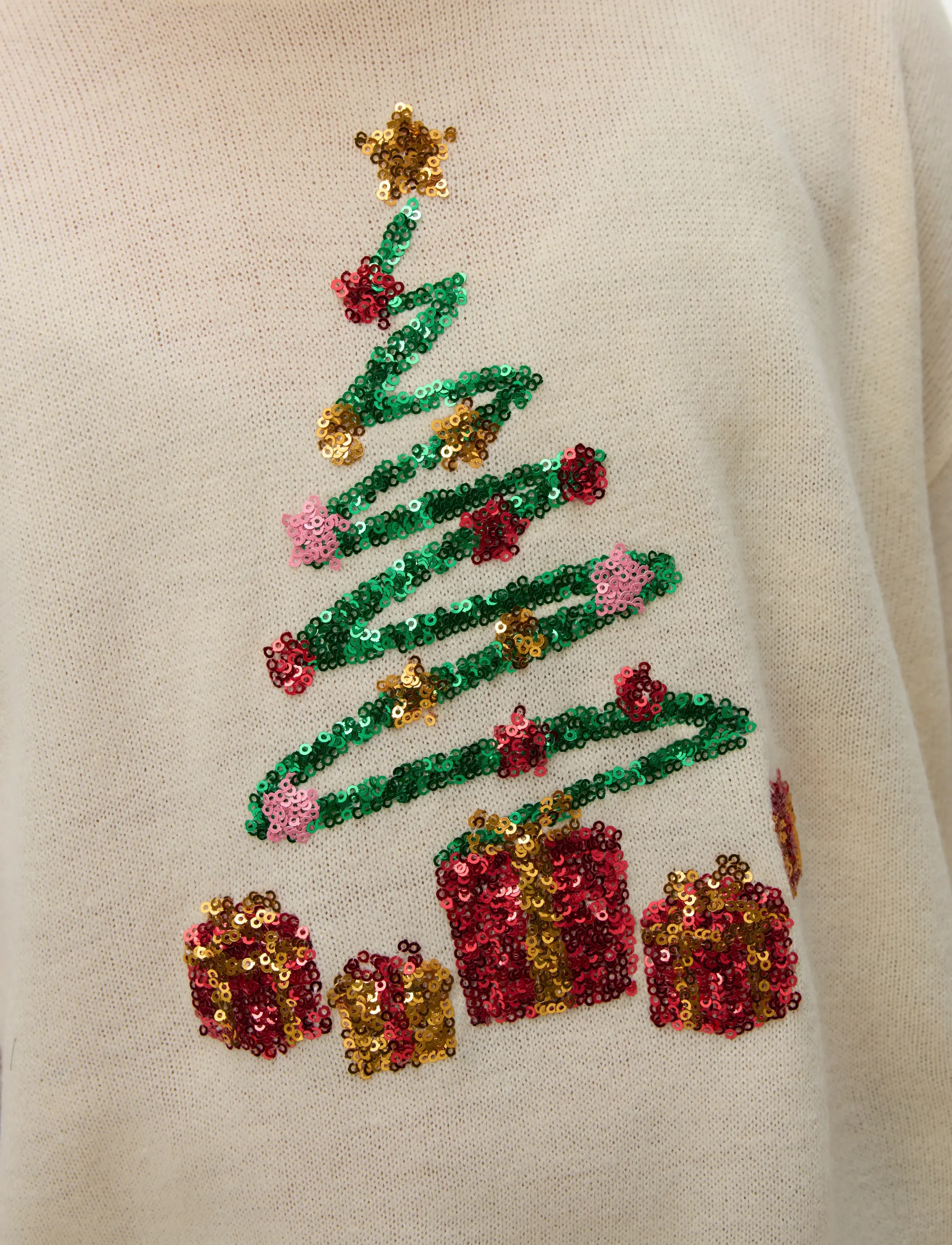 Vero Moda Girl - VMGLITTER LS O-NECK XMAS GIRL - trøjer - birch - 4