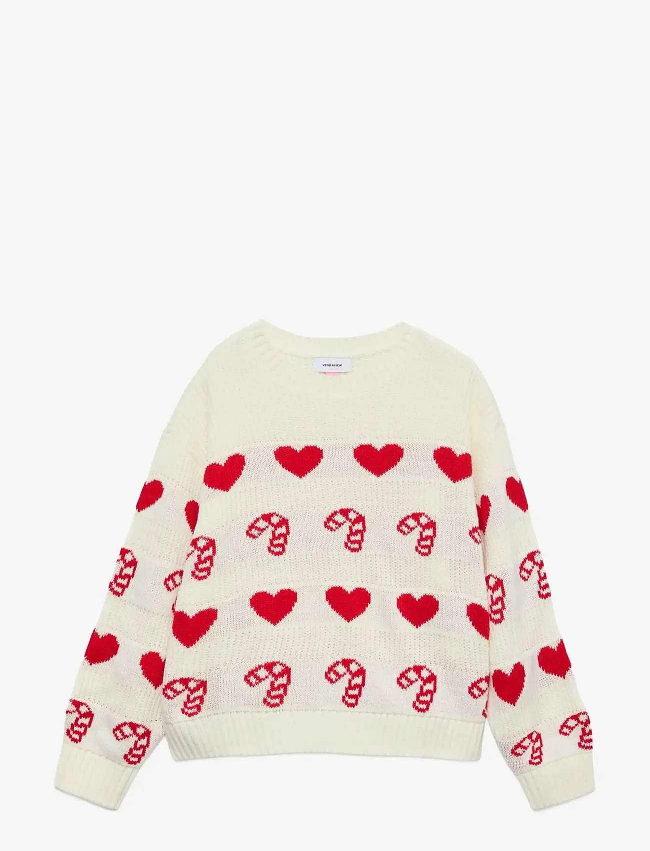 Vero Moda Girl - VMCANDYHEARTS LS O-NECK PULL. XMAS GIRL - džemprid - birch - 1