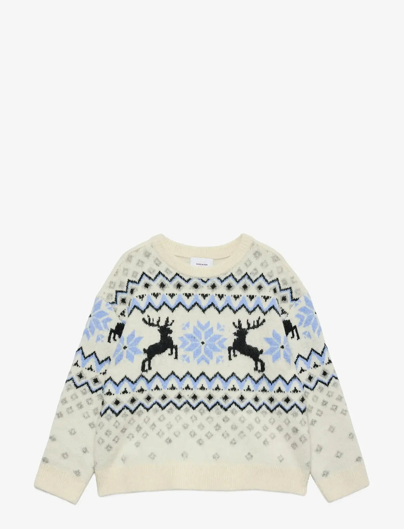Vero Moda Girl - VMSANTANORDIC LS O-NECK PULL. XMAS GIRL - trøjer - birch - 1