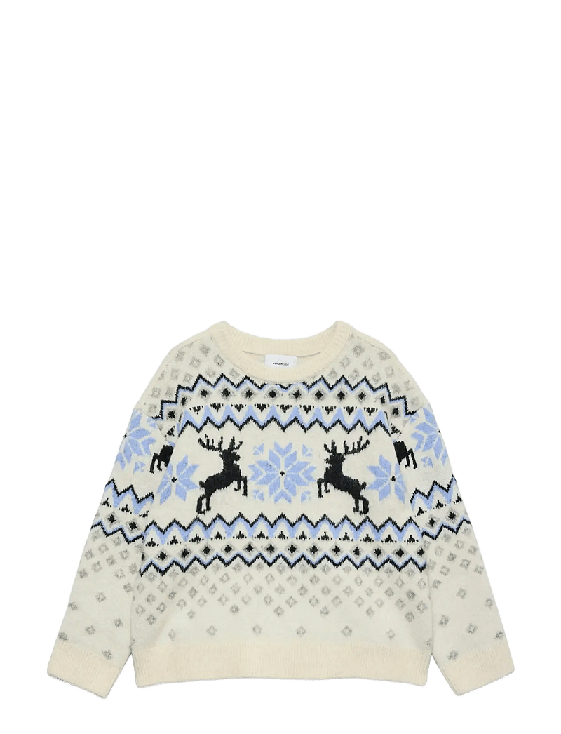 Vero Moda Girl - VMSANTANORDIC LS O-NECK PULL. XMAS GIRL - trøjer - birch - 1