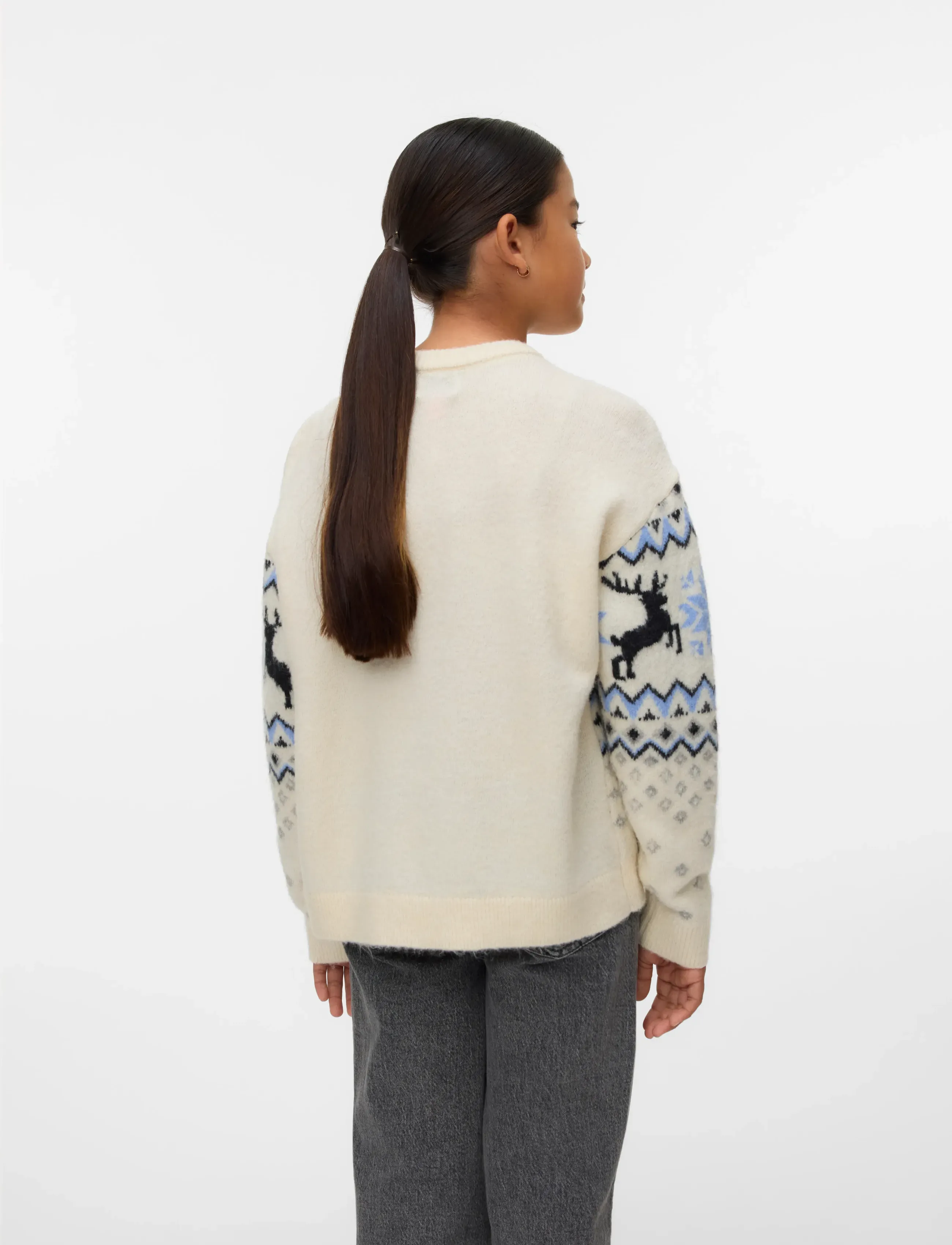 Vero Moda Girl - VMSANTANORDIC LS O-NECK PULL. XMAS GIRL - pulls - birch - 2