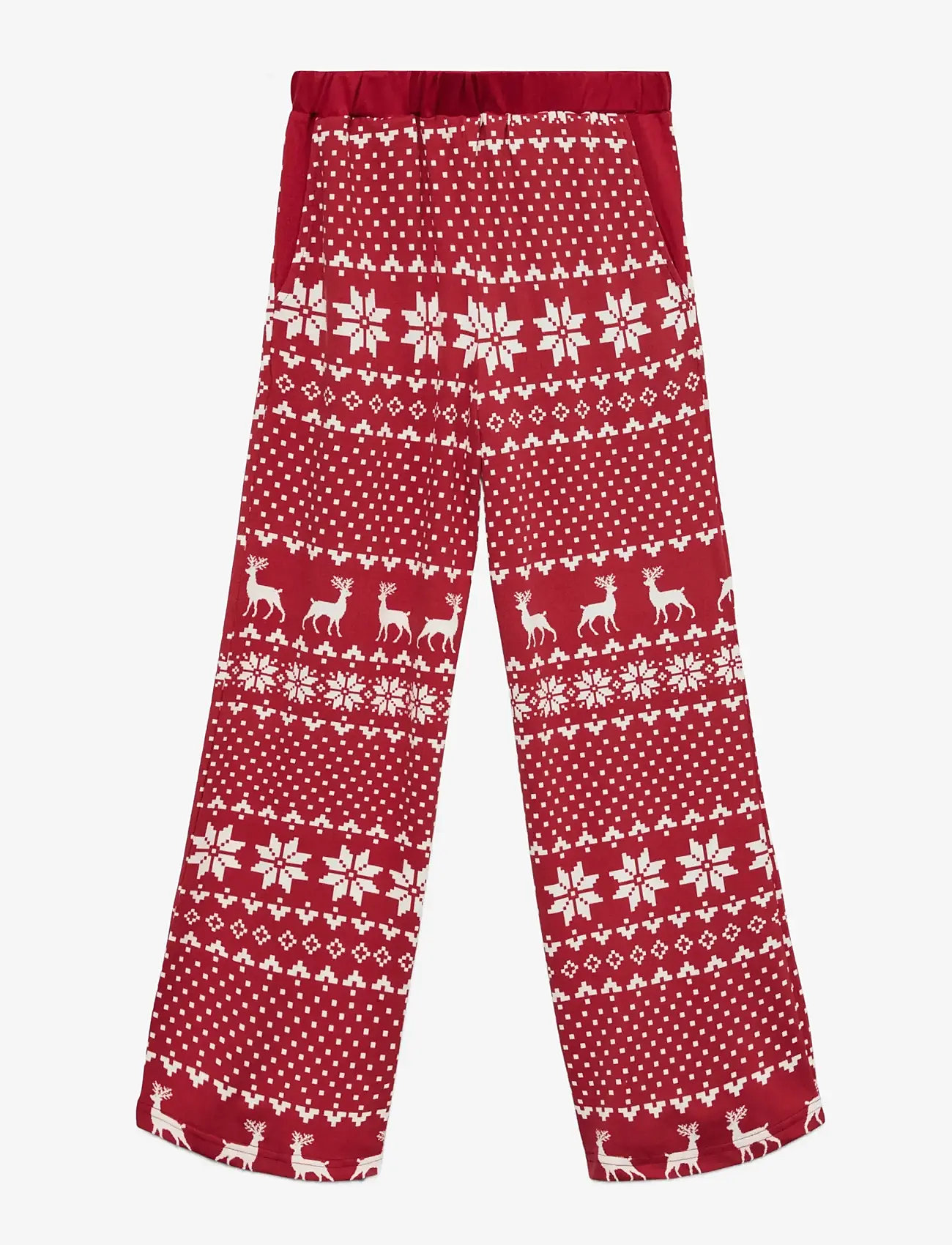 Vero Moda Girl - VMCHRIS HW STRAIGHT PANTS JRS XMAS GIRL - byxor - karanda red - 1