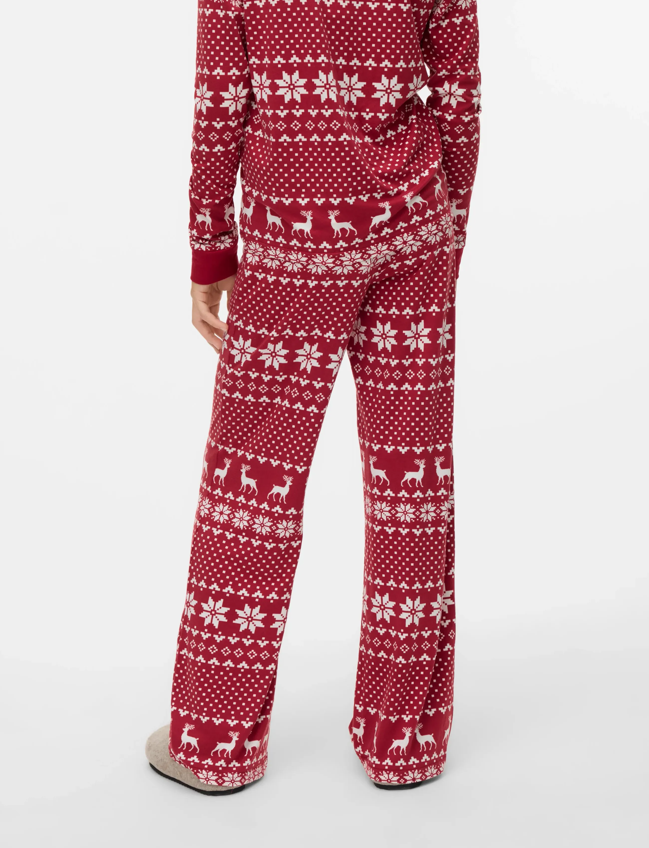 Vero Moda Girl - VMCHRIS HW STRAIGHT PANTS JRS XMAS GIRL - pantalons - karanda red - 2