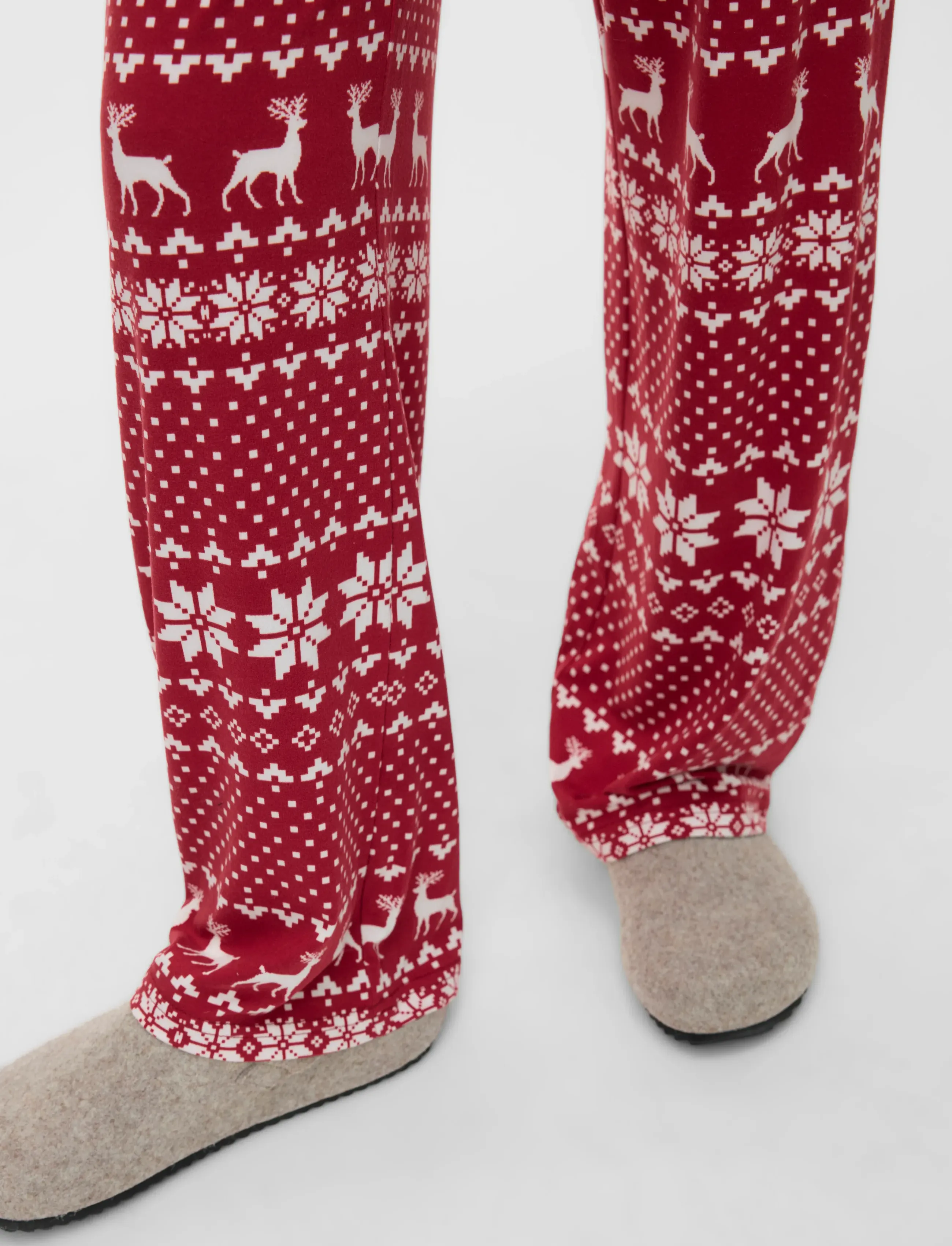 Vero Moda Girl - VMCHRIS HW STRAIGHT PANTS JRS XMAS GIRL - pantalons - karanda red - 4