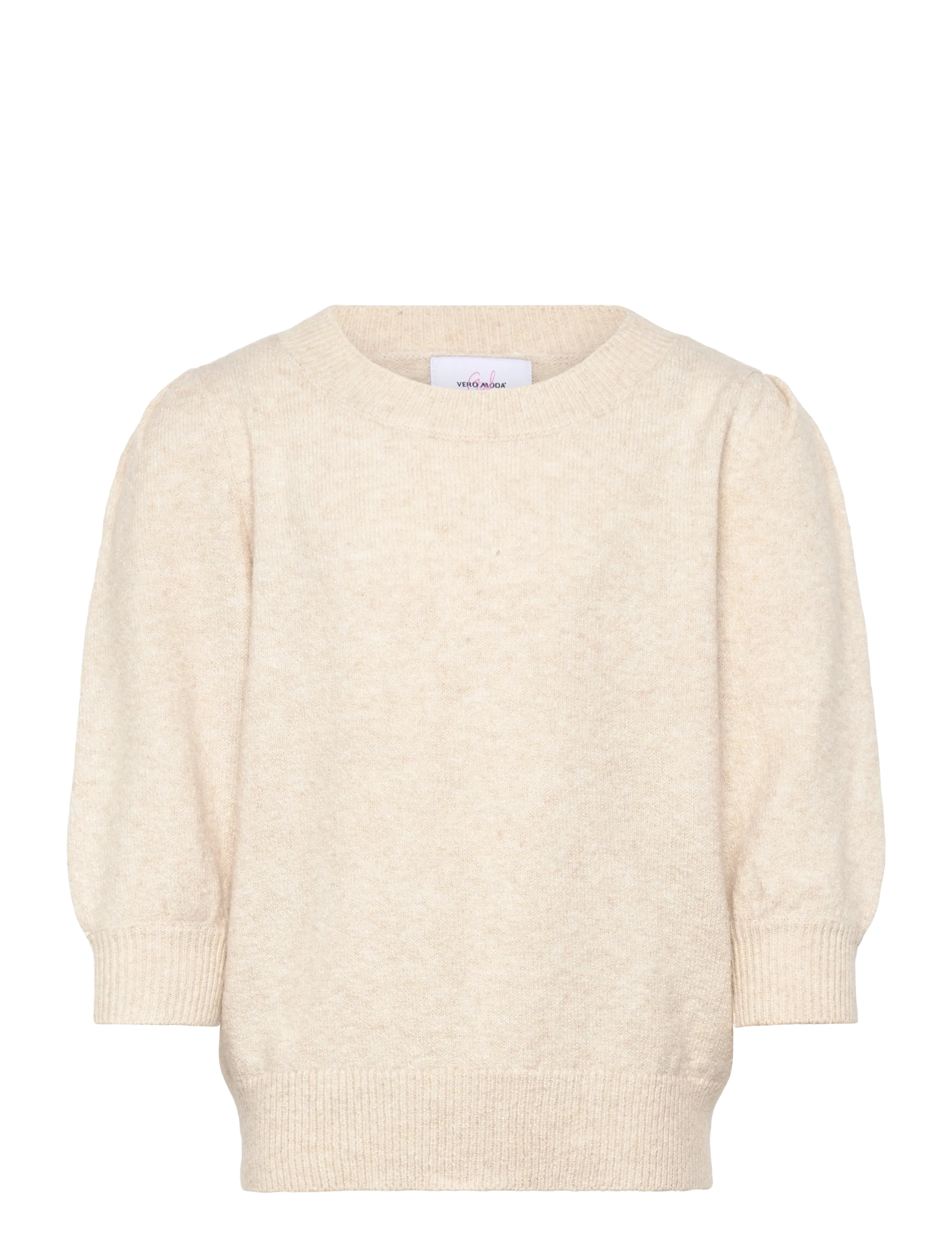 Vero Moda Girl VMDOFFY 2/4 O-NECK PULLOVER GA GIRL - 4 for 3 - BIRCH / cream
