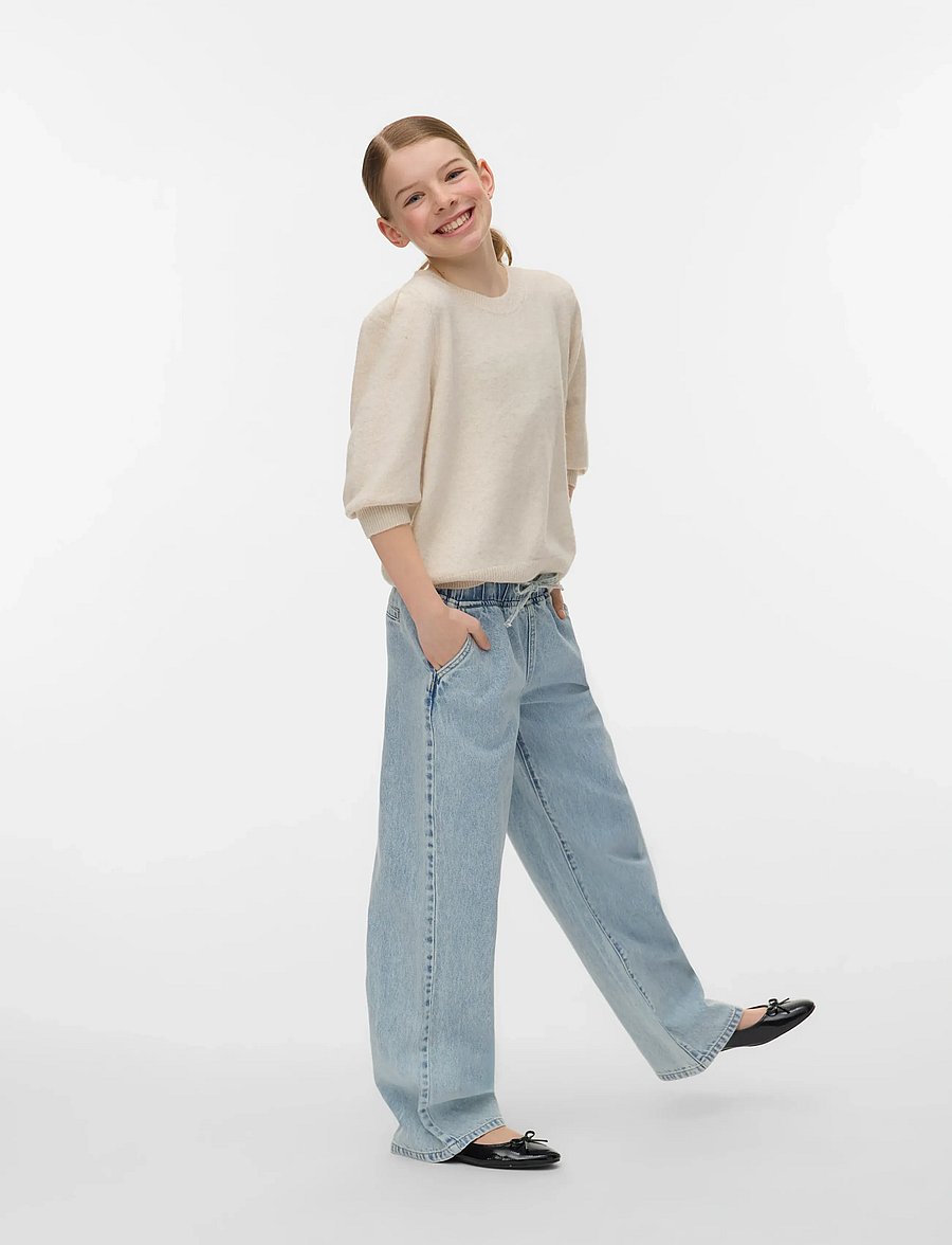 Vero Moda Girl - VMDOFFY 2/4 O-NECK PULLOVER GA GIRL - pullover - birch - 0