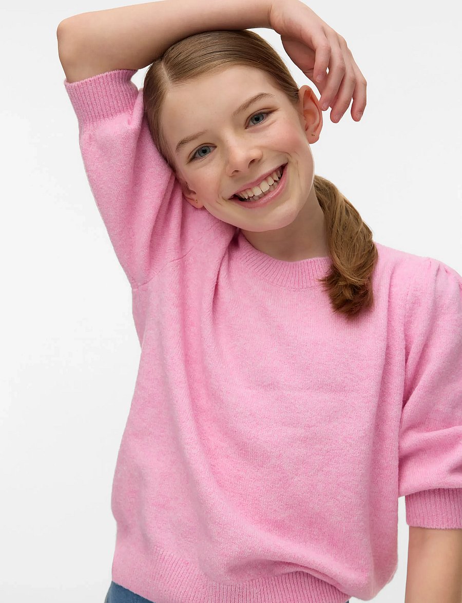 Vero Moda Girl - VMDOFFY 2/4 O-NECK PULLOVER GA GIRL - pullover - bonbon - 3