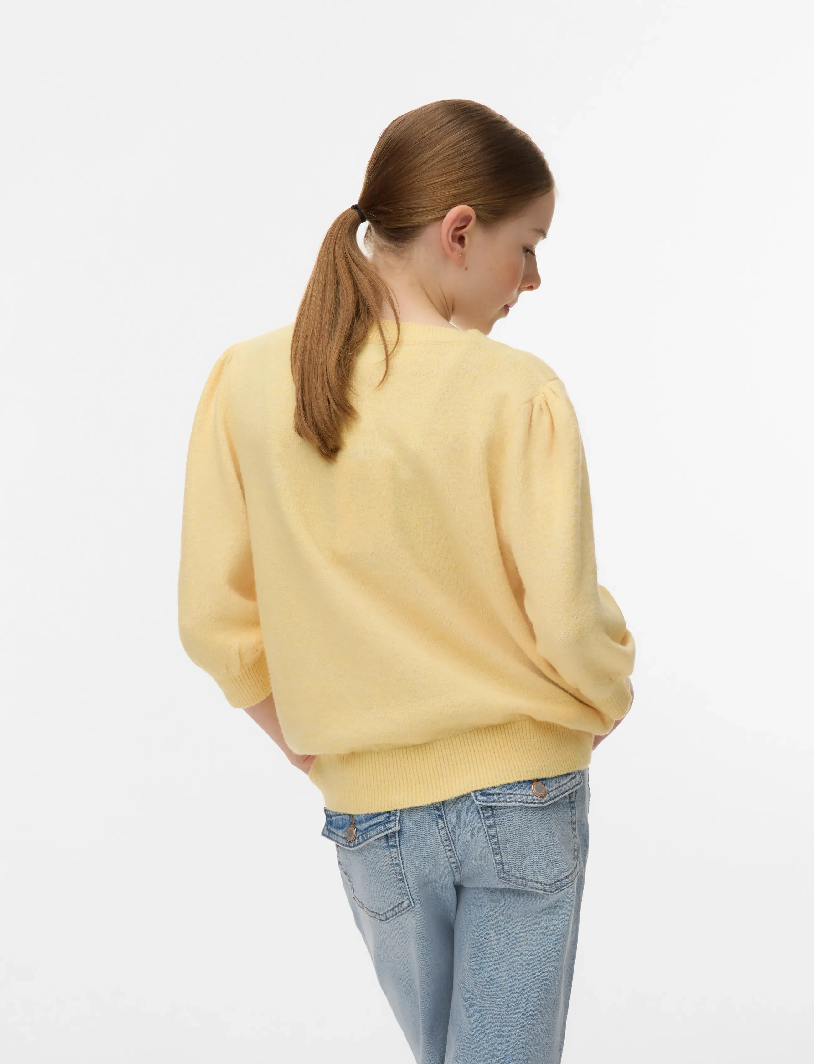 Vero Moda Girl - VMDOFFY 2/4 O-NECK PULLOVER GA GIRL - trøjer - golden haze - 3