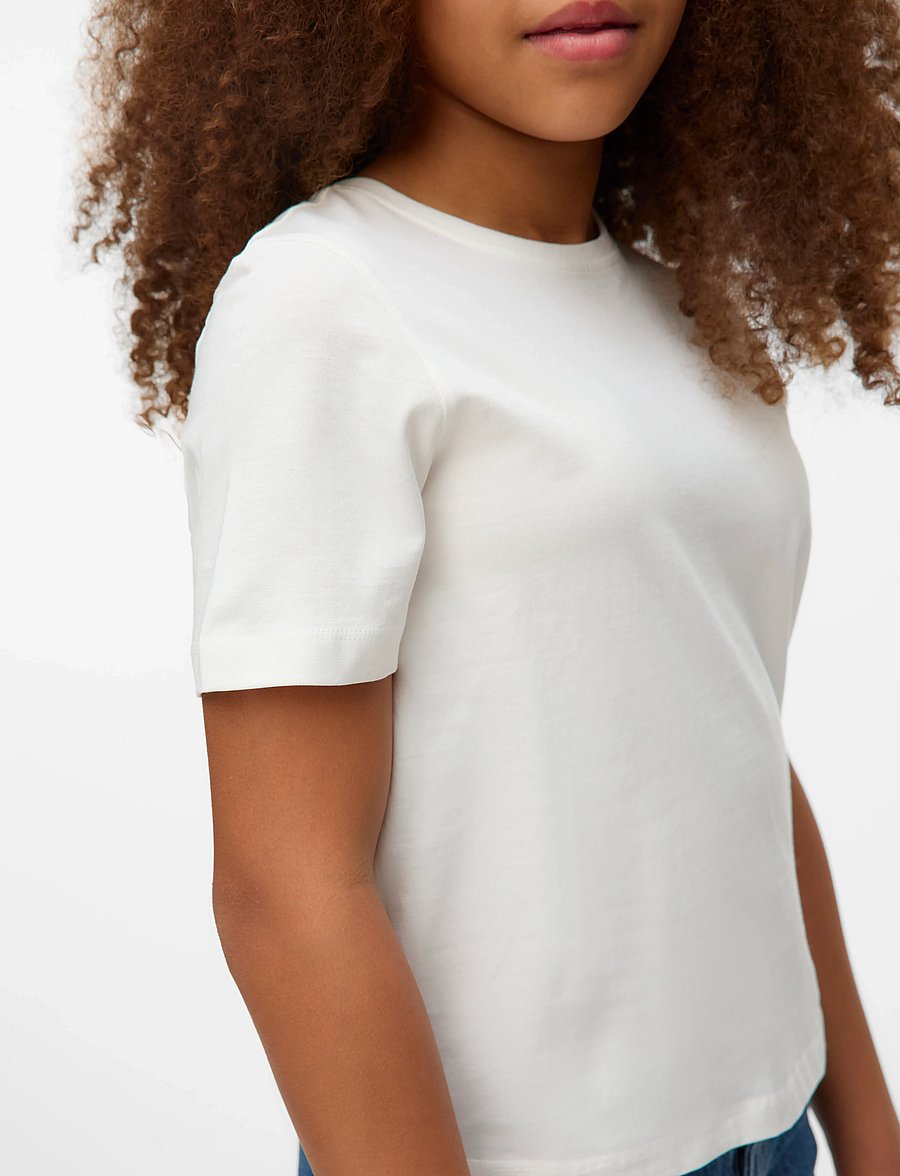 Vero Moda Girl - VMPAULINA SS T-SHIRT GA JRS GIRL NOOS - lühikeste varrukatega t-särgid - snow white - 2
