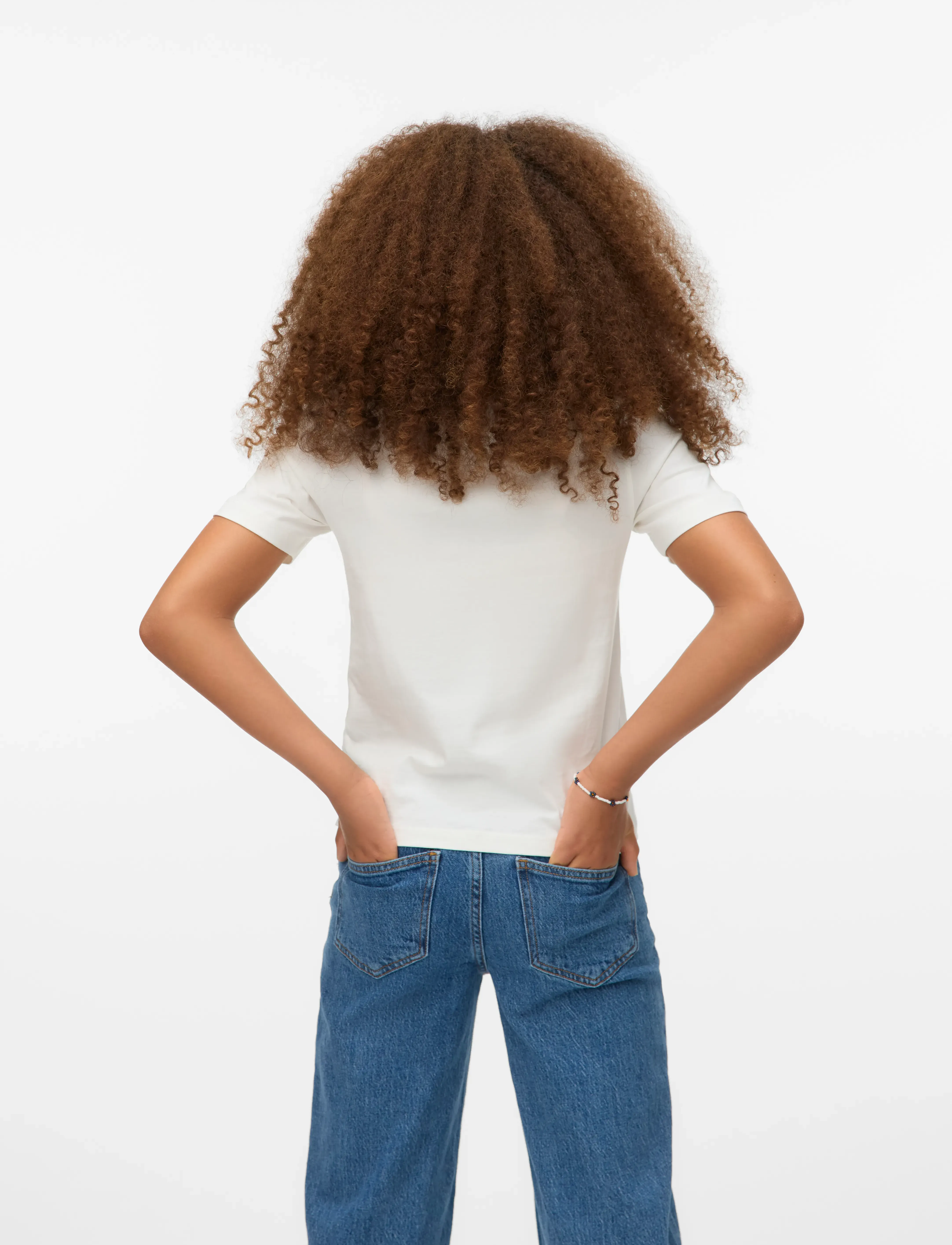 Vero Moda Girl - VMPAULINA SS T-SHIRT GA JRS GIRL - t-shirts à manches courtes - snow white - 3