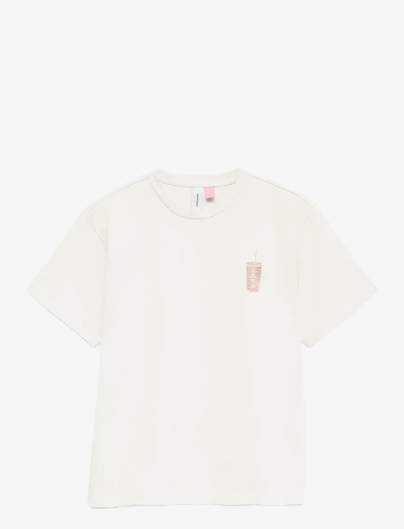 Vero Moda Girl - VMCLARA FRANCIS SS TOP JRS GA GIRL - kortærmede t-shirts - snow white - 1