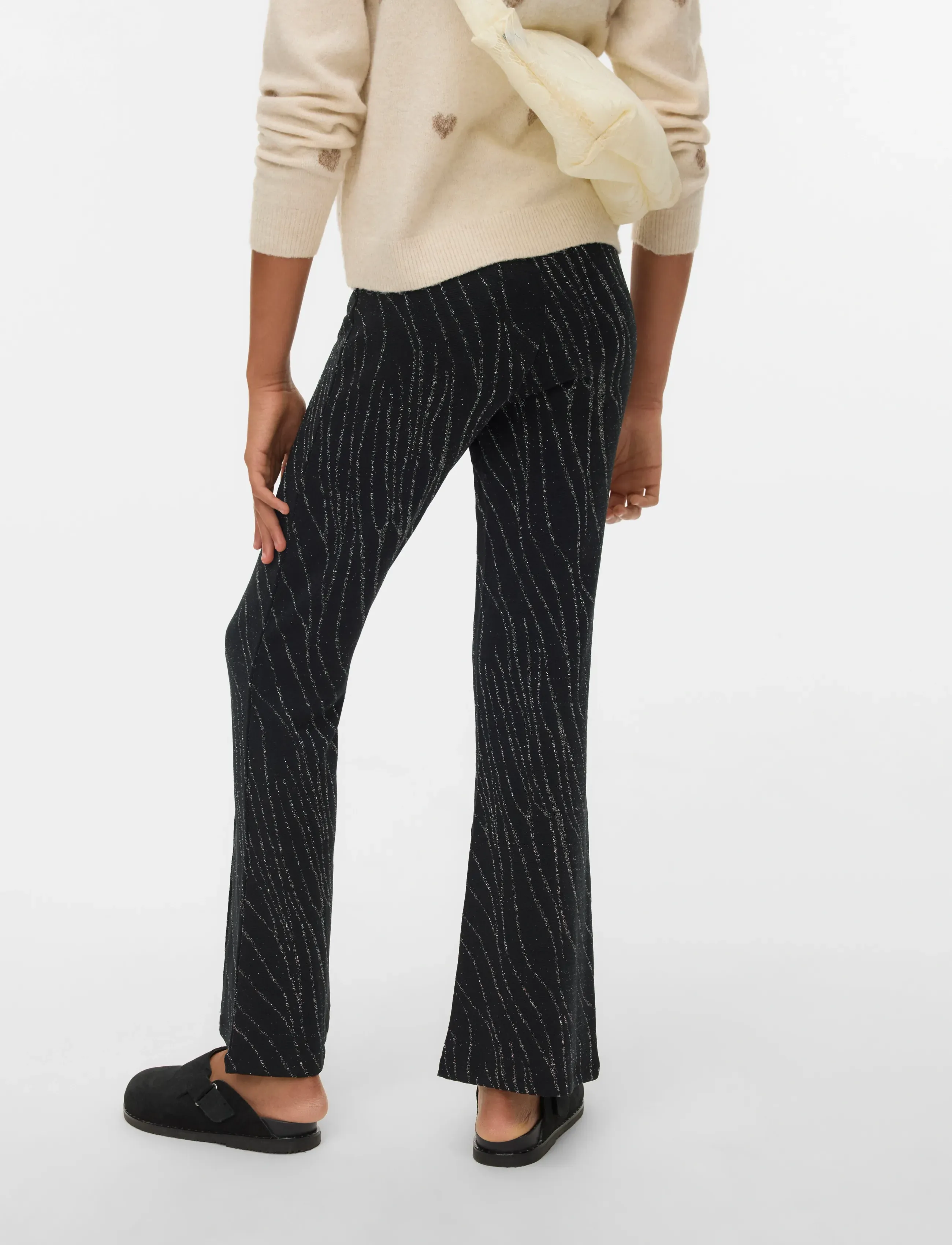 Vero Moda Girl - VMNITA HW FLARED PANT JRS GIRL - pantalons - black - 3