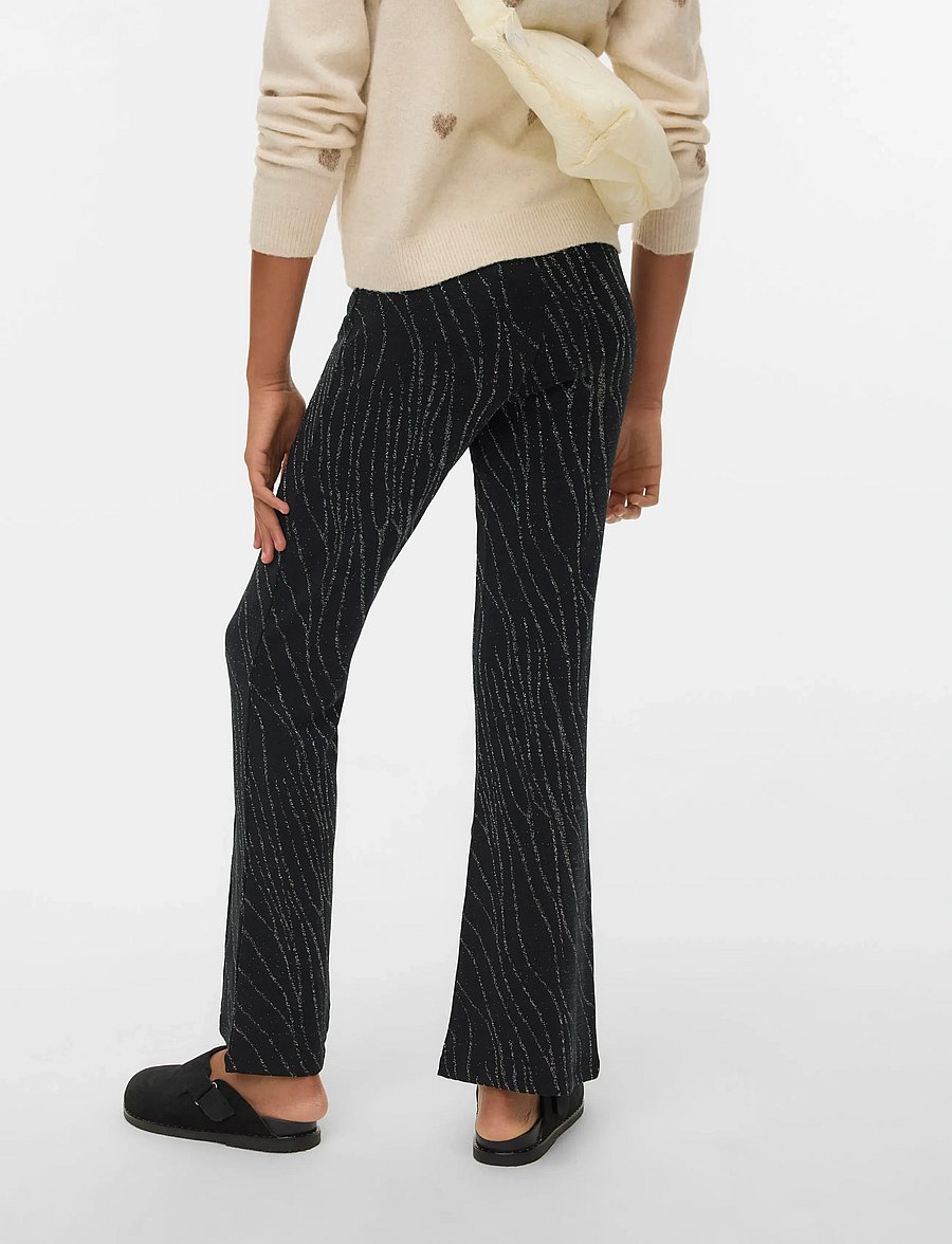 Vero Moda Girl - VMNITA HW FLARED PANT JRS GIRL - byxor - black - 3