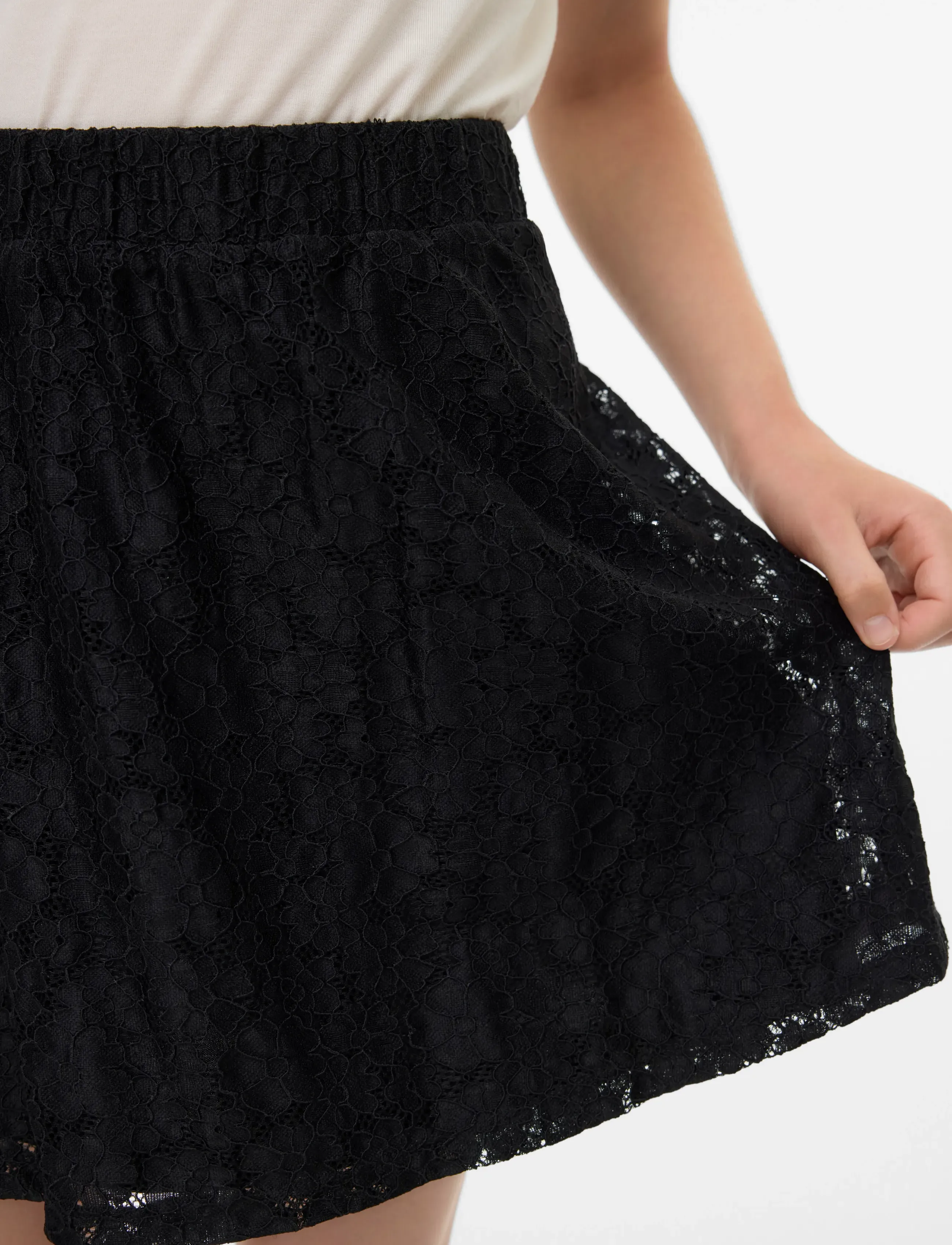 Vero Moda Girl - VMCOCO LACE SHORT SKIRT GIRL - jupes courtes - black - 4