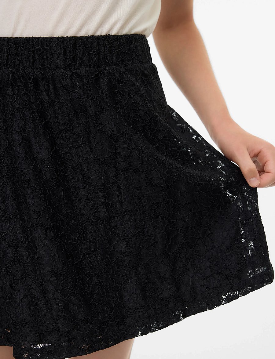 Vero Moda Girl - VMCOCO LACE SHORT SKIRT GIRL - jupes courtes - black - 4