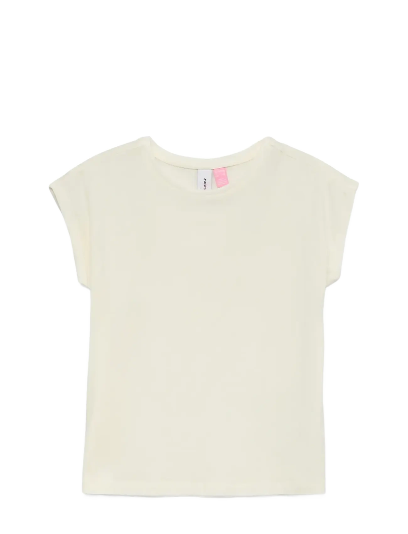 Vero Moda Girl VMAVA PLAIN SS TOP GA JRS GIRL NOOS - Tøj - SNOW WHITE / cream