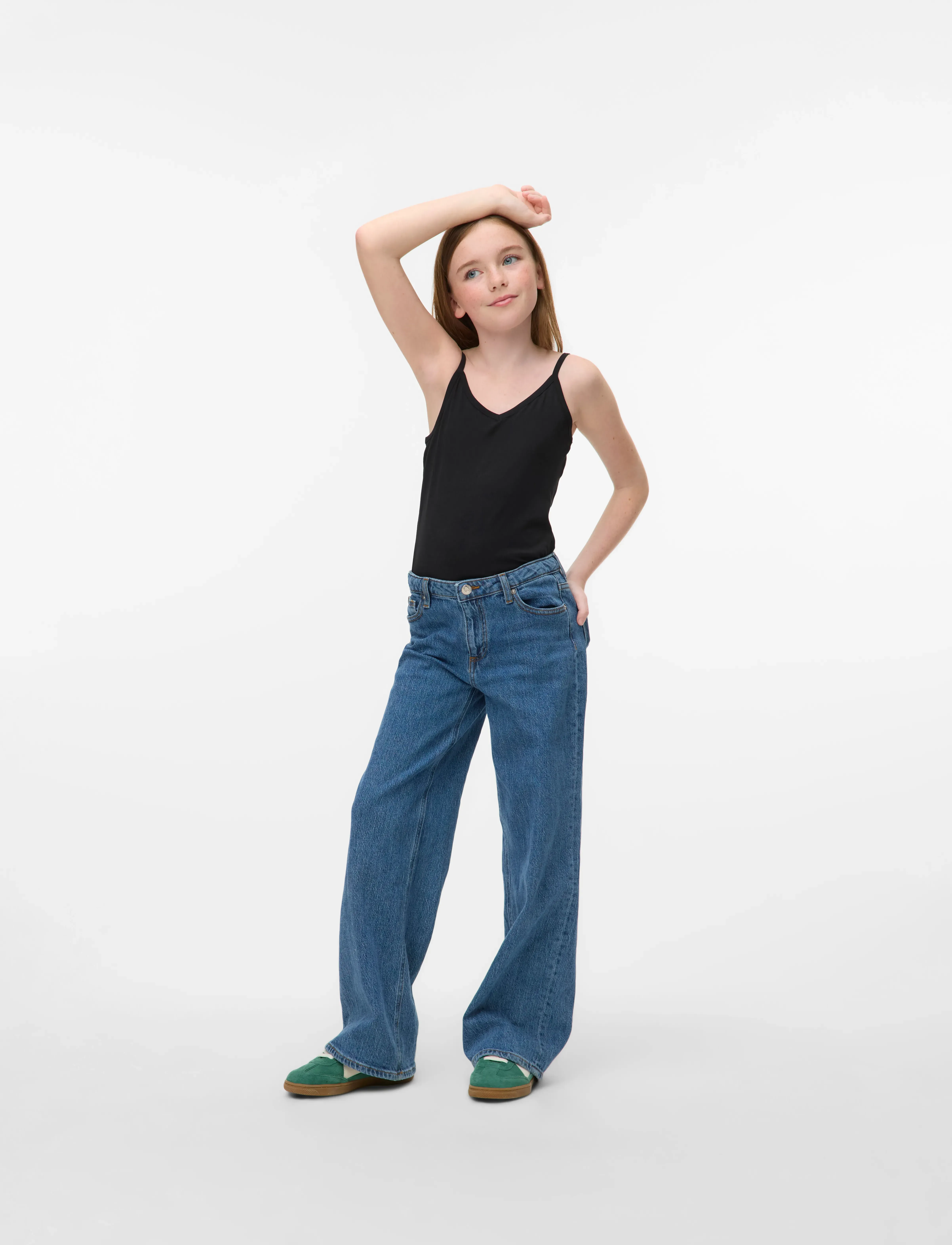 Vero Moda Girl VMMAXI MY SOFT V SINGLET JRS GIRL NOOS - Overdeler - BLACK / black