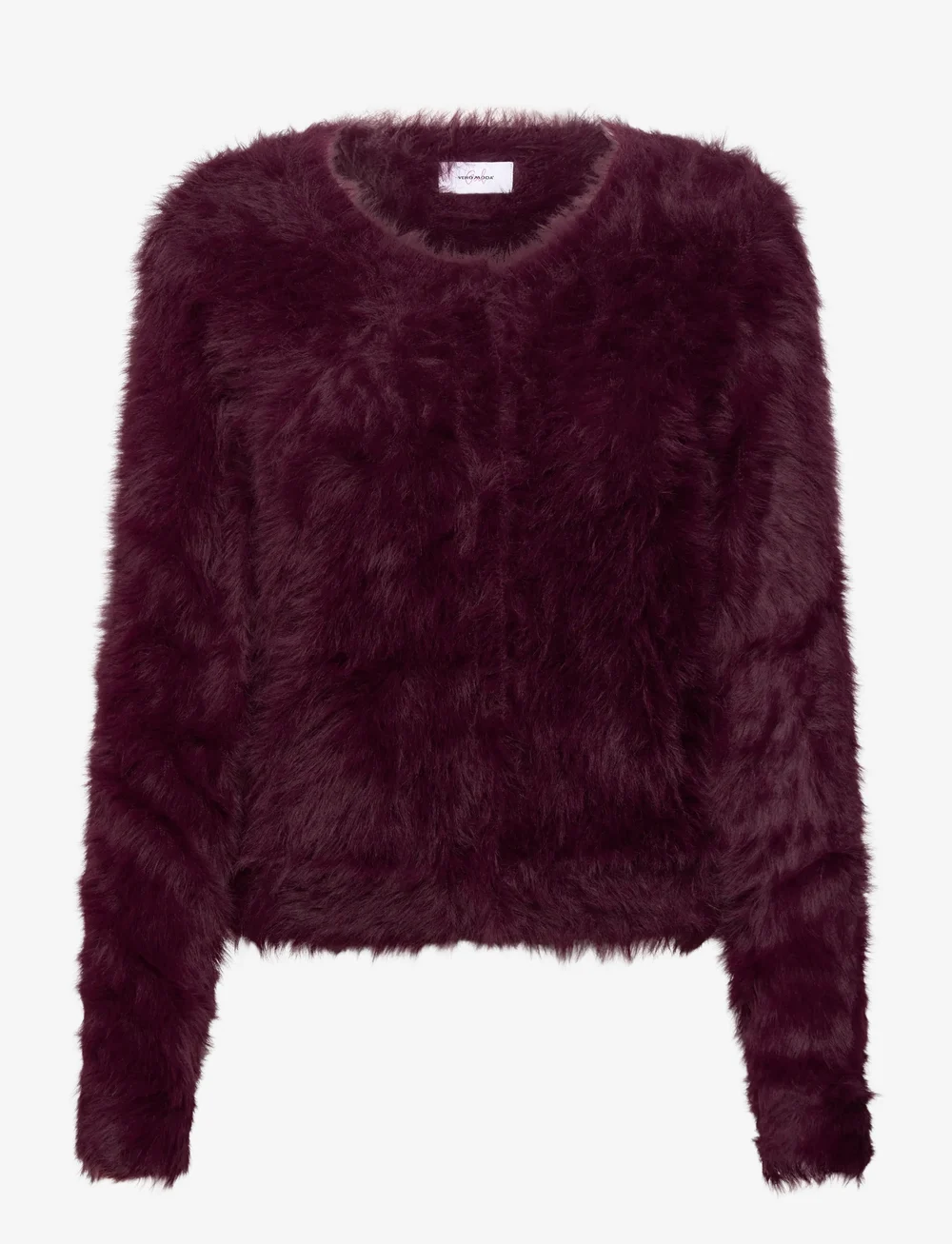 Vero Moda Girl - VMFLUFFY LS O-NECK CARDIGAN GIRL - kardiganid - winetasting - 0