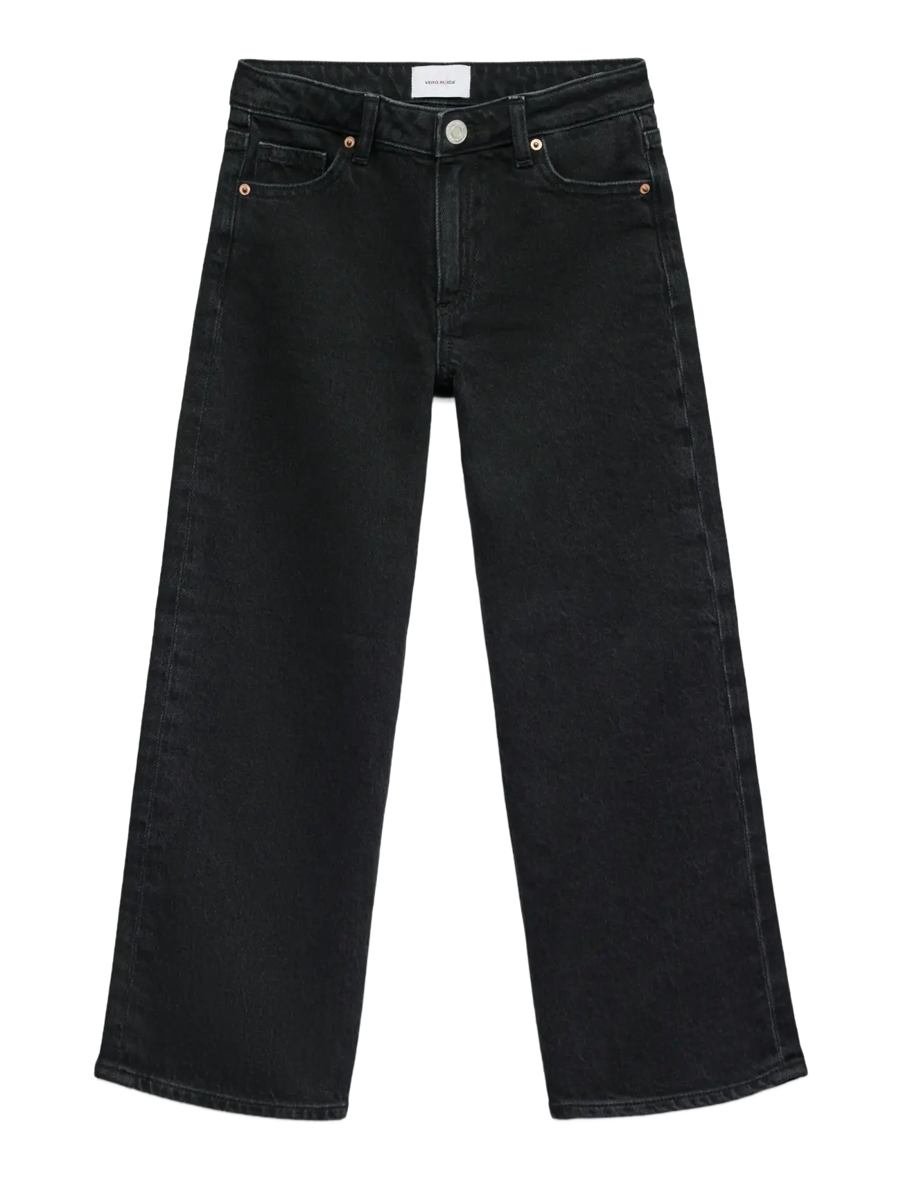 Vero Moda Girl VMTESSA HR WIDE JEANS RA118 GA GIRL - Kleidung - BLACK / black