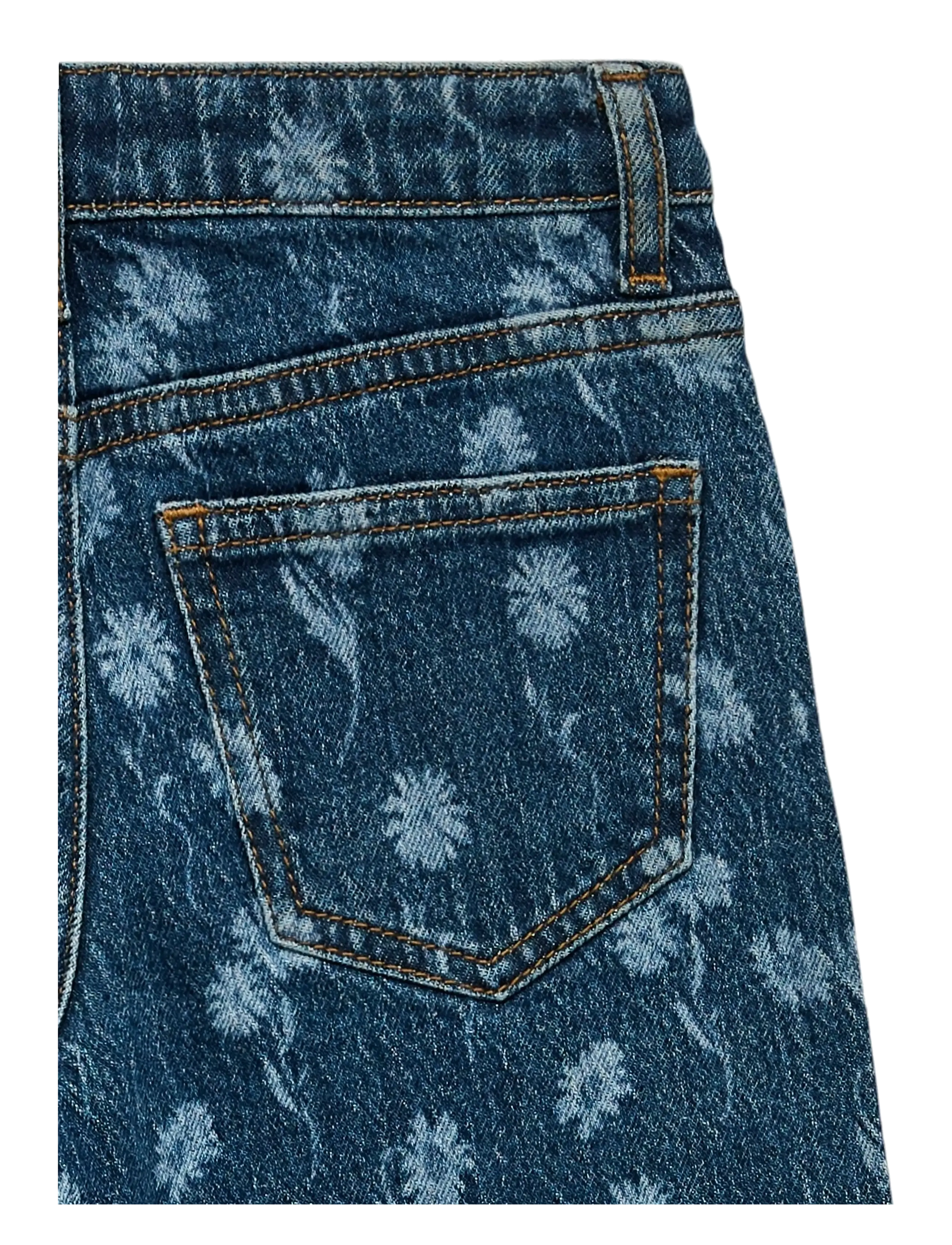 Vero Moda Girl - VMTESSA HR WIDE FLOWER DNM J RA380 GIRL - pantalons larges - medium blue denim - 2