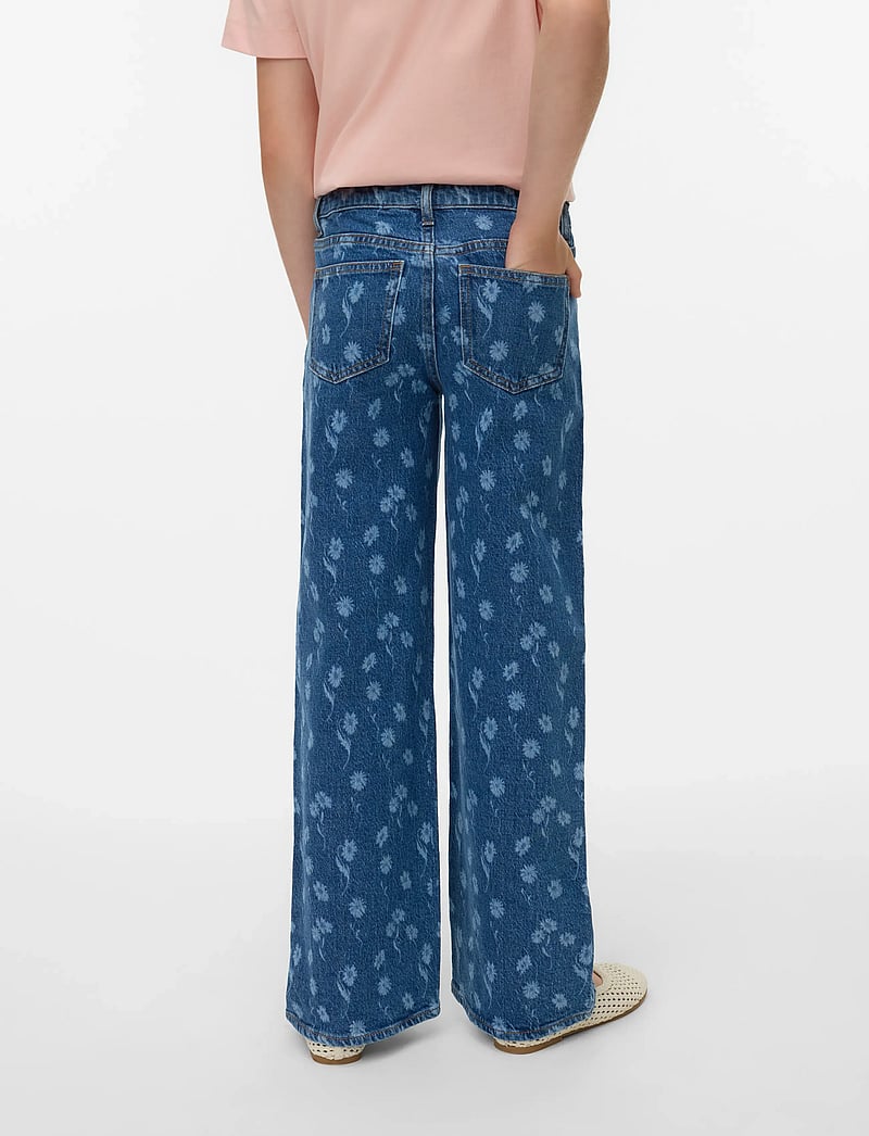 Vero Moda Girl - VMTESSA HR WIDE FLOWER DNM J RA380 GIRL - vida jeans - medium blue denim - 3