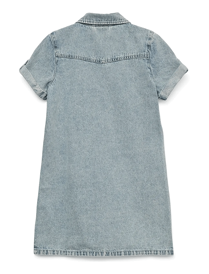 Vero Moda Girl - VMJENNIE SS SHORT DENIM DRESS GA GIRL - lühikeste varrukatega vabaaja kleidid - light blue denim - 2