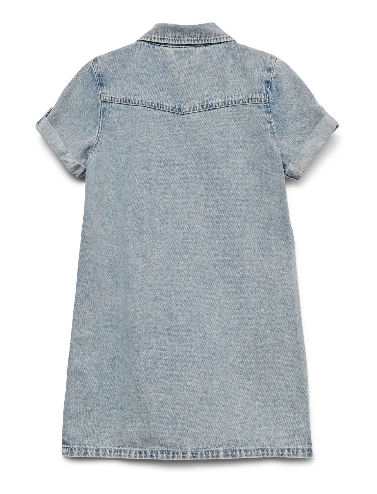 Vero Moda Girl - VMJENNIE SS SHORT DENIM DRESS GA GIRL - kurzärmelige freizeitkleider - light blue denim - 2