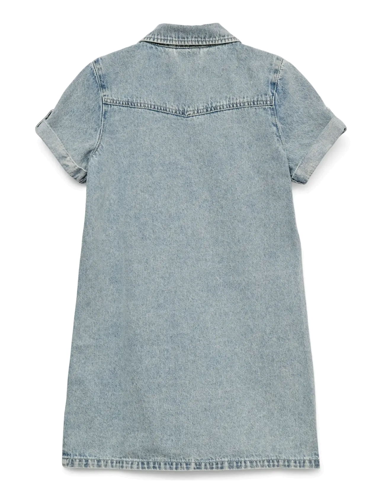 Vero Moda Girl - VMJENNIE SS SHORT DENIM DRESS GA GIRL - kurzärmelige freizeitkleider - light blue denim - 2