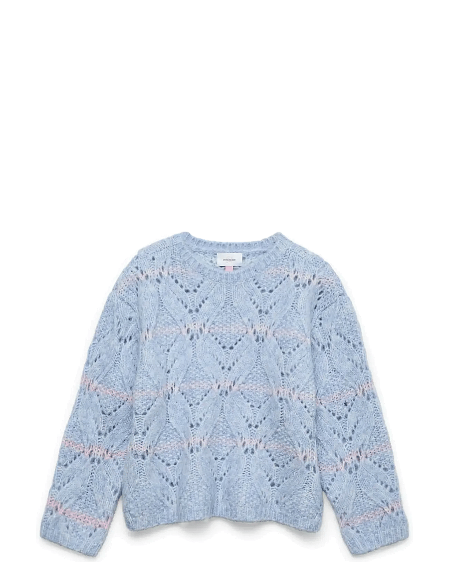 Vero Moda Girl - VMNEW HATTY LS O-N STITCH PULLOVER GIRL - trøjer - brunnera blue - 1