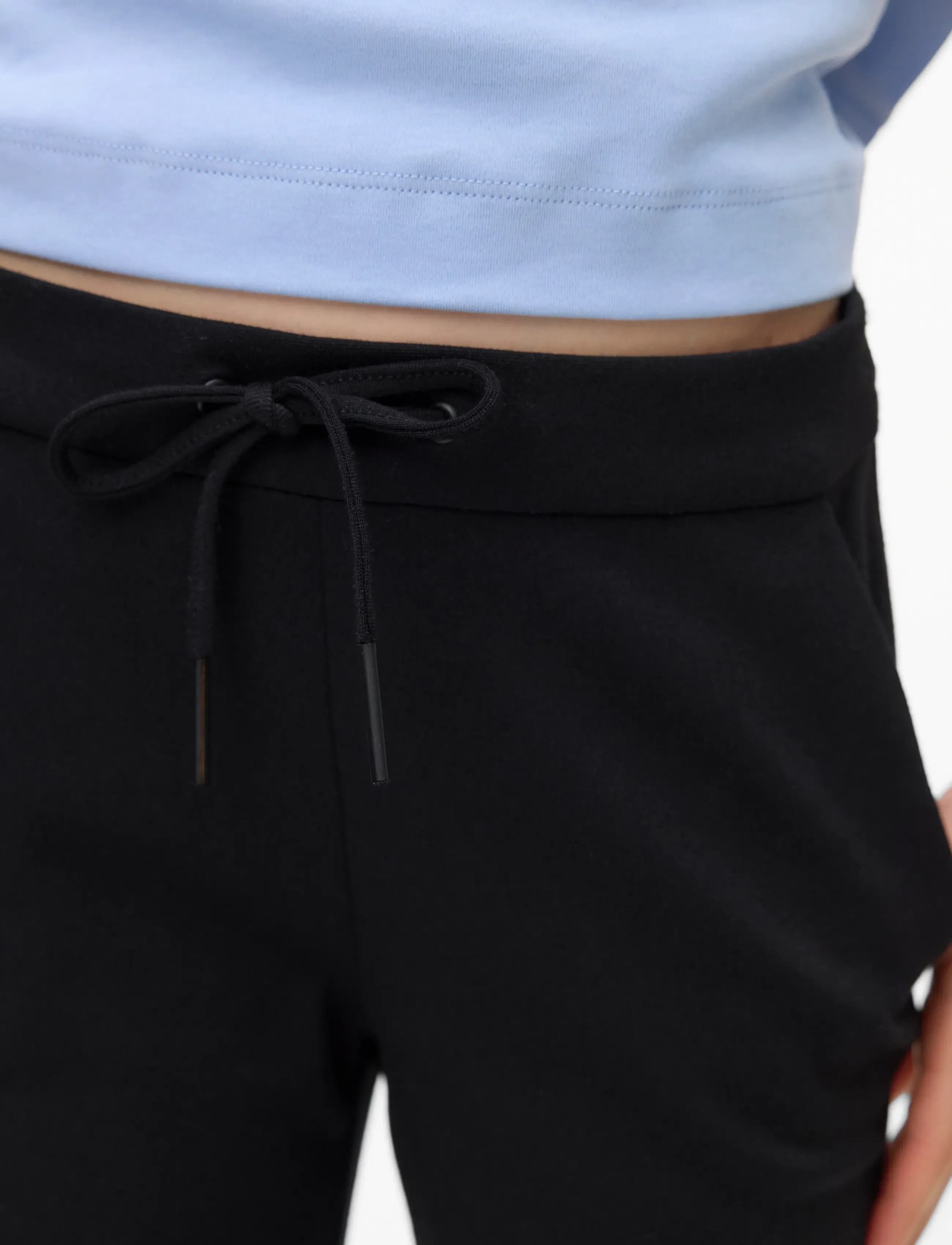 Vero Moda Girl - VMEVA MW STRAIGHT STRING PANT GIRL NOOS - bukser - black - 5