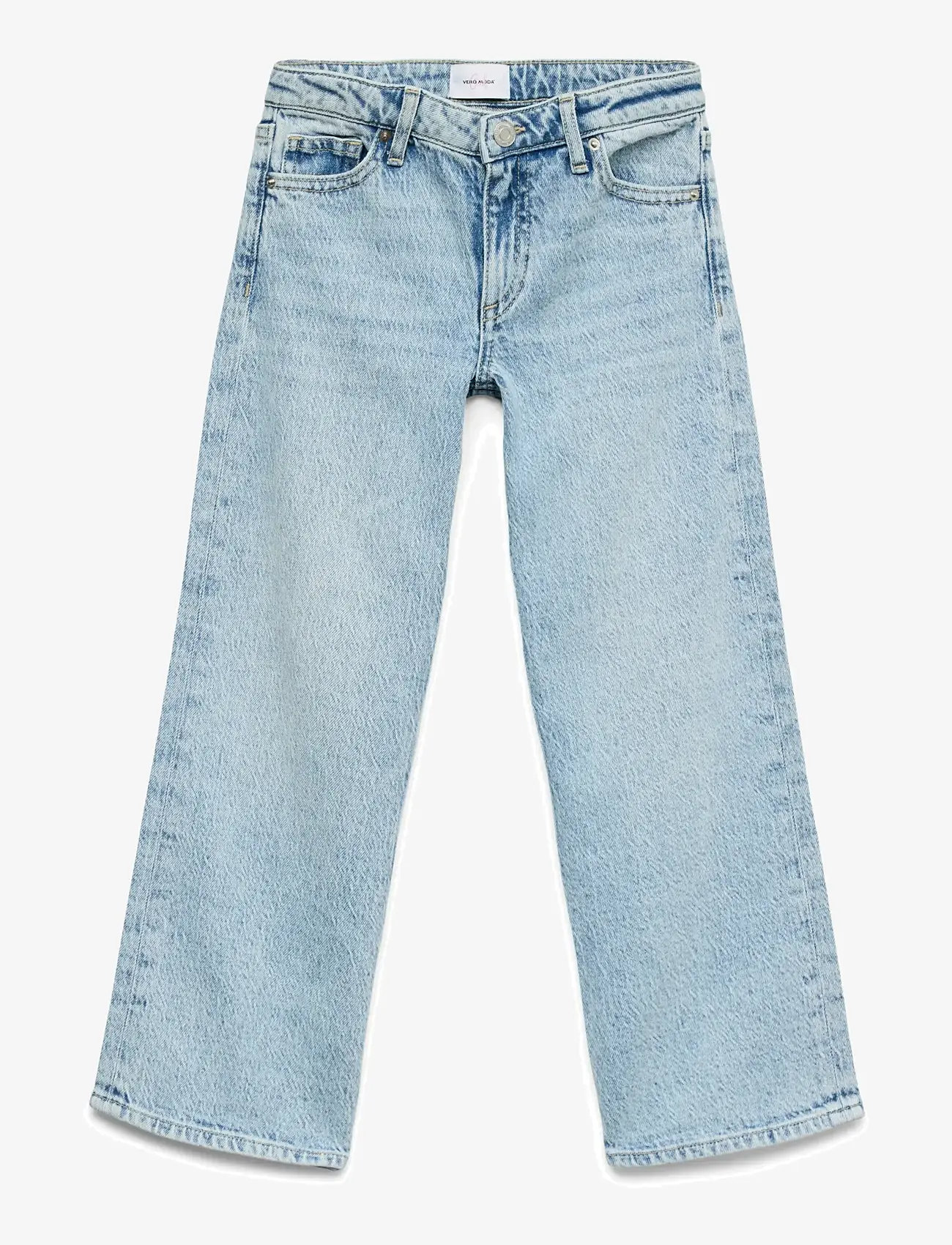 Vero Moda Girl - VMVANESSA LR WIDE JEANS RA339 GIRL - hosen mit weitem bein - light blue denim - 1