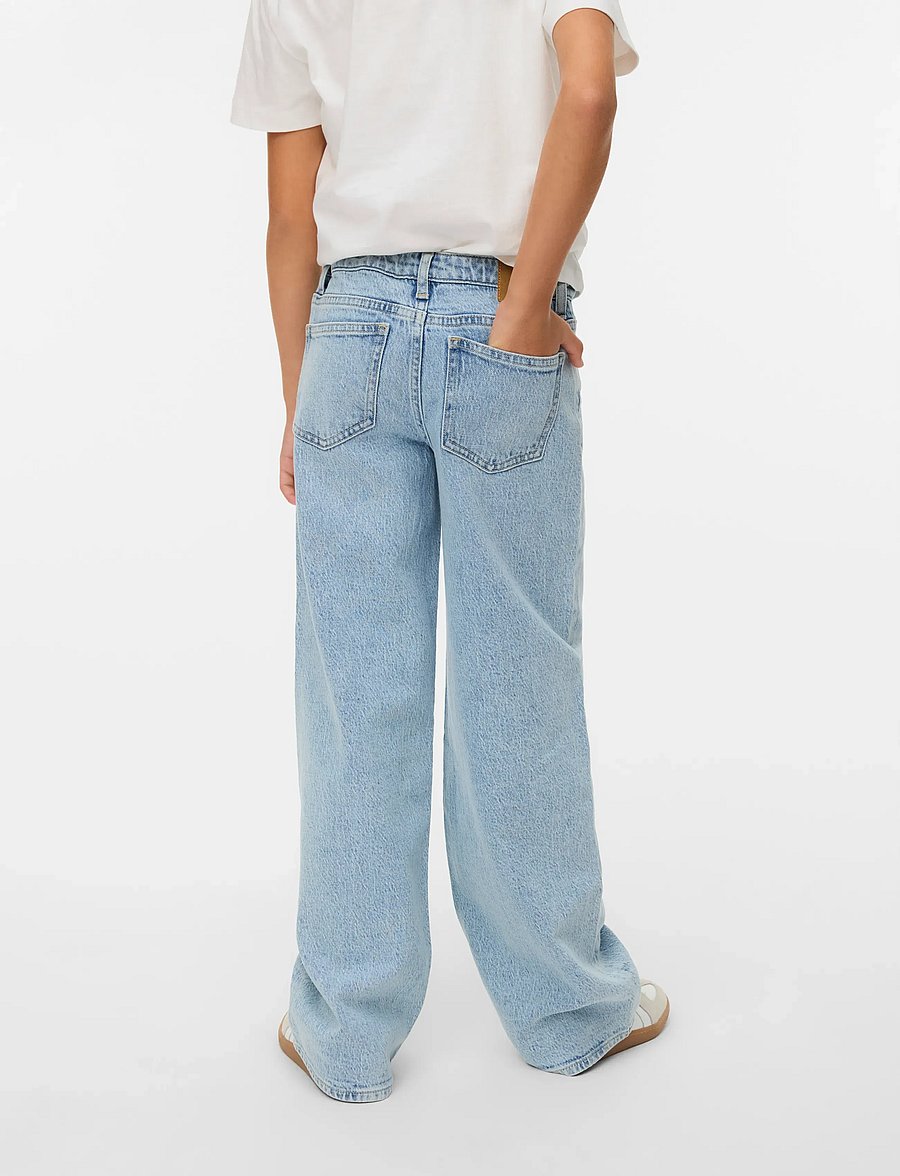 Vero Moda Girl - VMVANESSA LR WIDE JEANS RA339 GIRL - laiad teksad - light blue denim - 2
