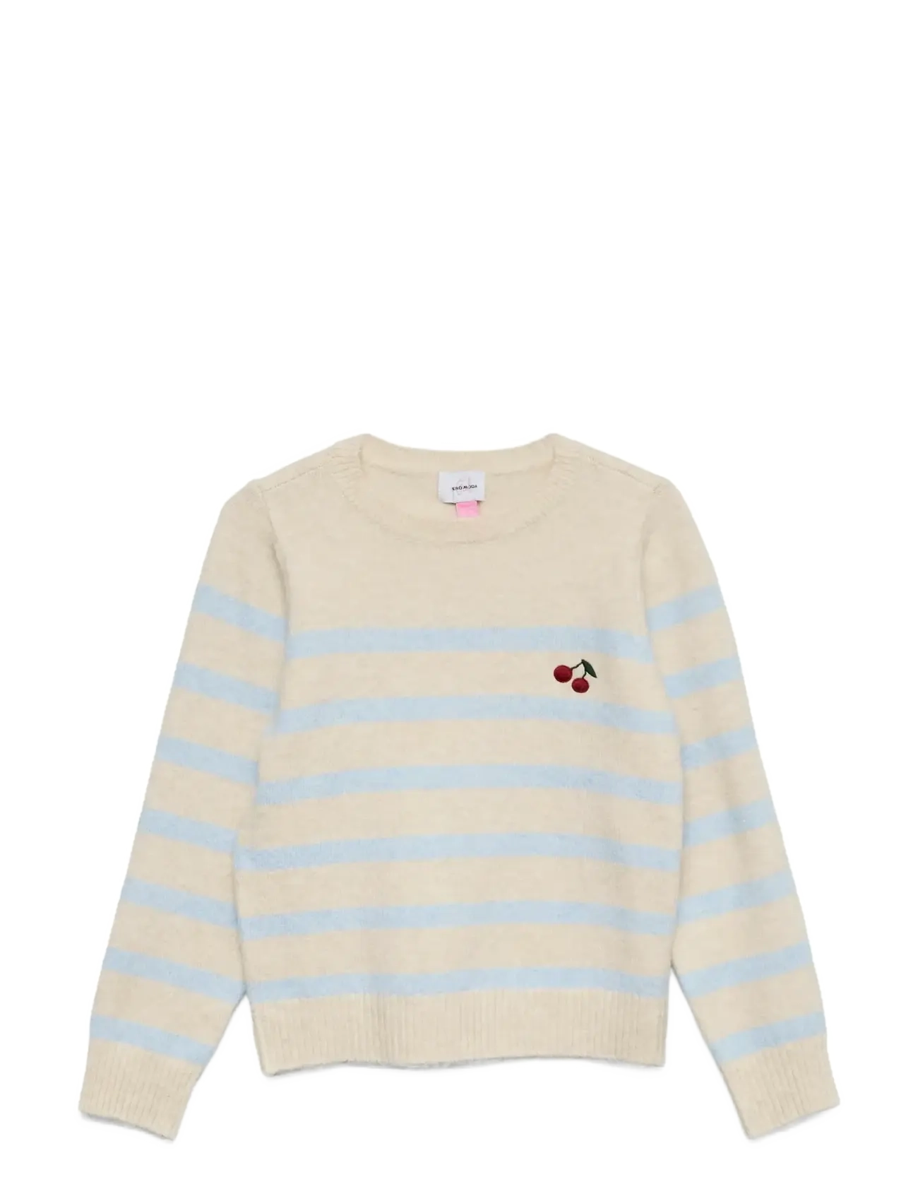 Vero Moda Girl VMDOFFY EMBROIDERY LS O-NECK PULL GIRL - Trøjer - BIRCH / cream