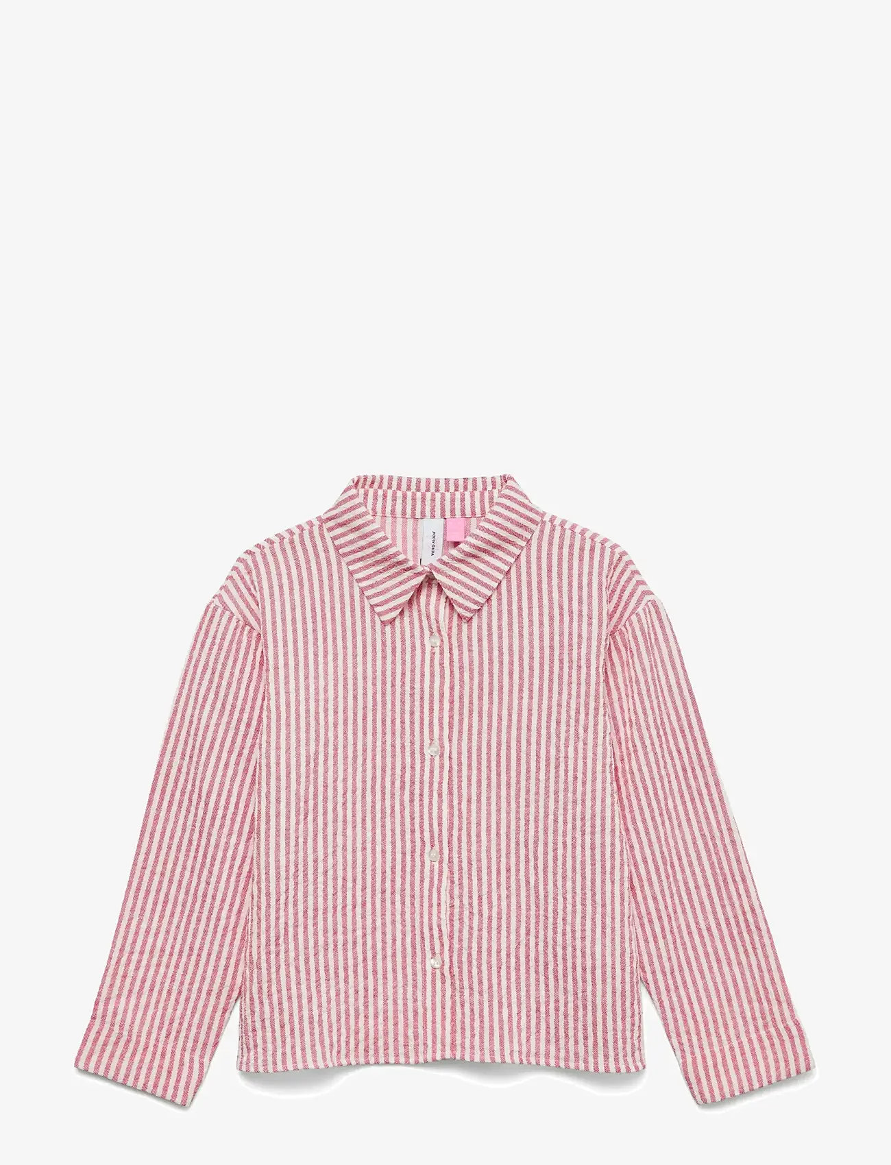 Vero Moda Girl - VMANNIE LS SHIRT WVN GIRL - langärmlige hemden - holly berry - 1