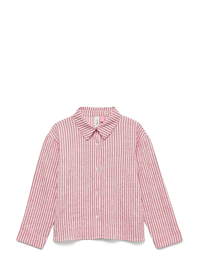 Vero Moda Girl - VMANNIE LS SHIRT WVN GIRL - langärmlige hemden - holly berry - 1