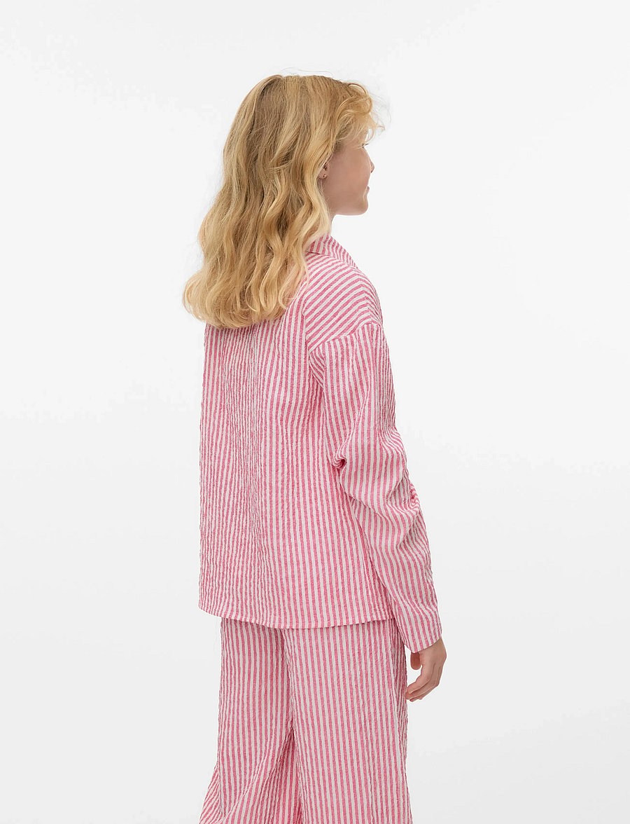 Vero Moda Girl - VMANNIE LS SHIRT WVN GIRL - langærmede skjorter - holly berry - 2