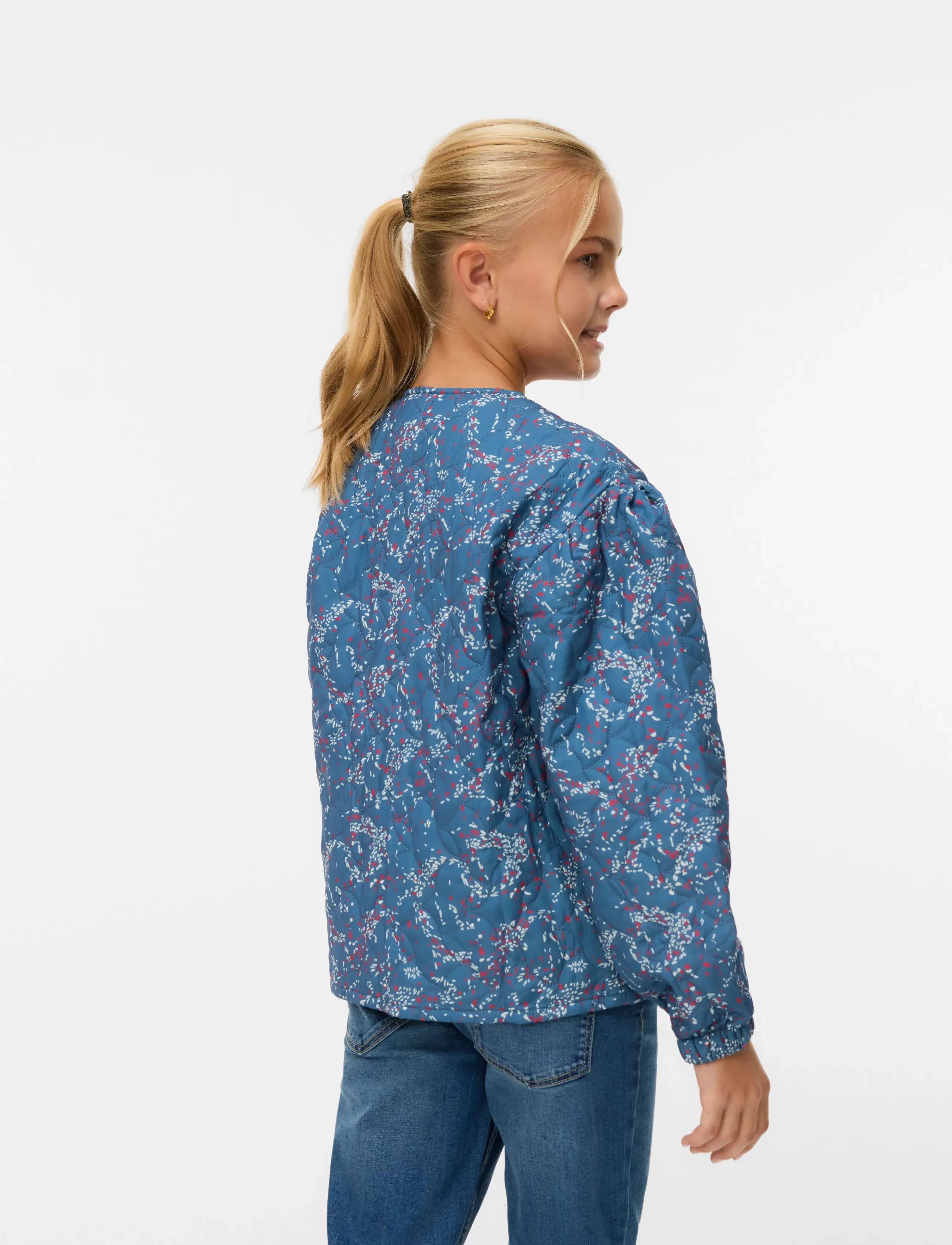 Vero Moda Girl - VMIRIS MON QUILT CARDIGAN WVN GIRL - vestes matelassées - china blue - 2