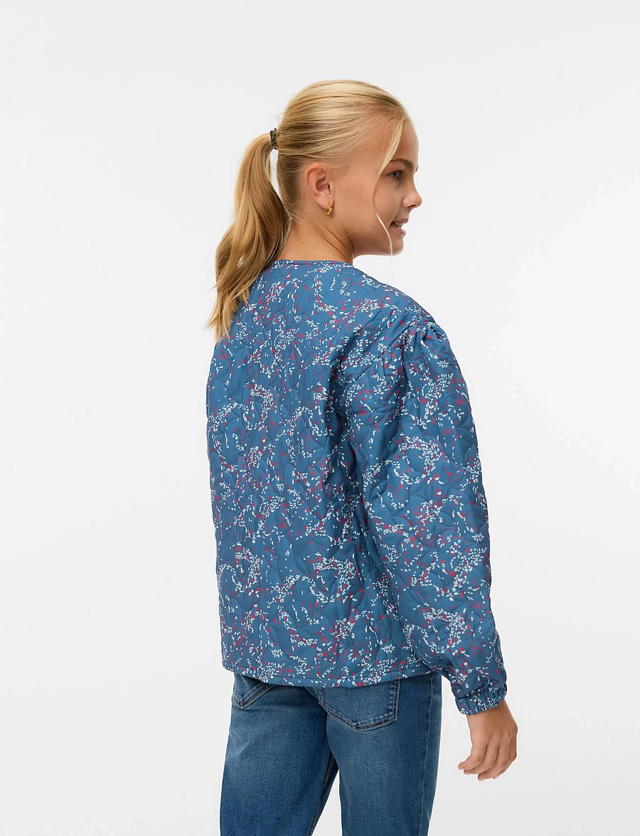 Vero Moda Girl - VMIRIS MON QUILT CARDIGAN WVN GIRL - vestes matelassées - china blue - 2
