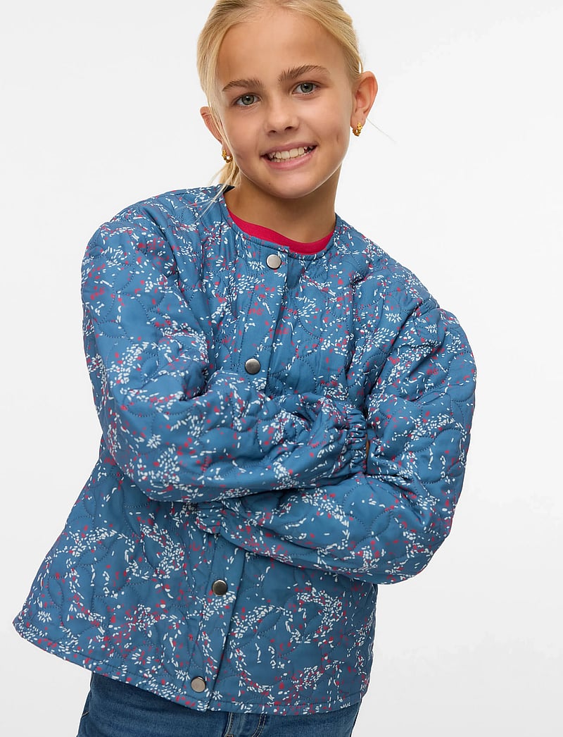 Vero Moda Girl - VMIRIS MON QUILT CARDIGAN WVN GIRL - quiltede jakker - china blue - 3